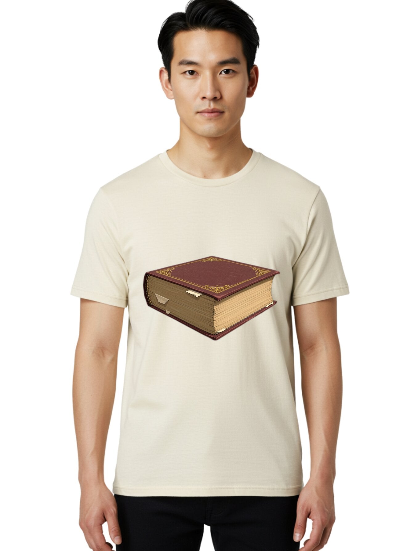Red-Leather-Bound-Book Men'S Graphic Tee, 100% Cotton, Comfortable Casual Summer Wear, Machine Washable, Vintage Camera, Old Camera, Antique Camera, Black Camera, Classic Photography, Photography Equipment, Nostalgic Device, Film Camera, Bao797 20