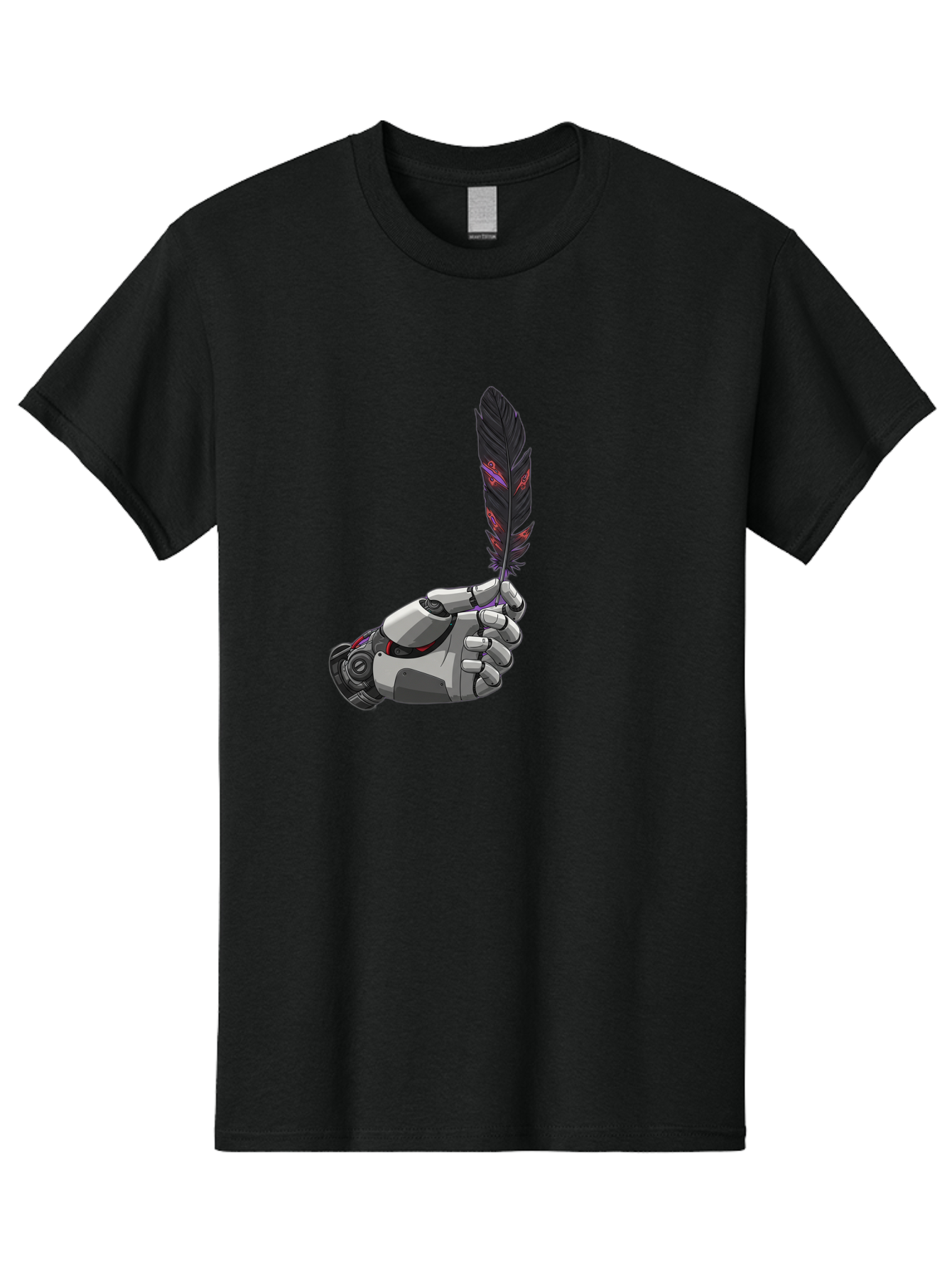 Robot-Hand-Holding-Feather Men'S Graphic Tee, 100% Cotton, Comfortable Casual Summer Wear, Machine Washable, Vintage Camera, Old Camera, Antique Camera, Black Camera, Classic Photography, Photography Equipment, Nostalgic Device, Film Camera, Bao803 12