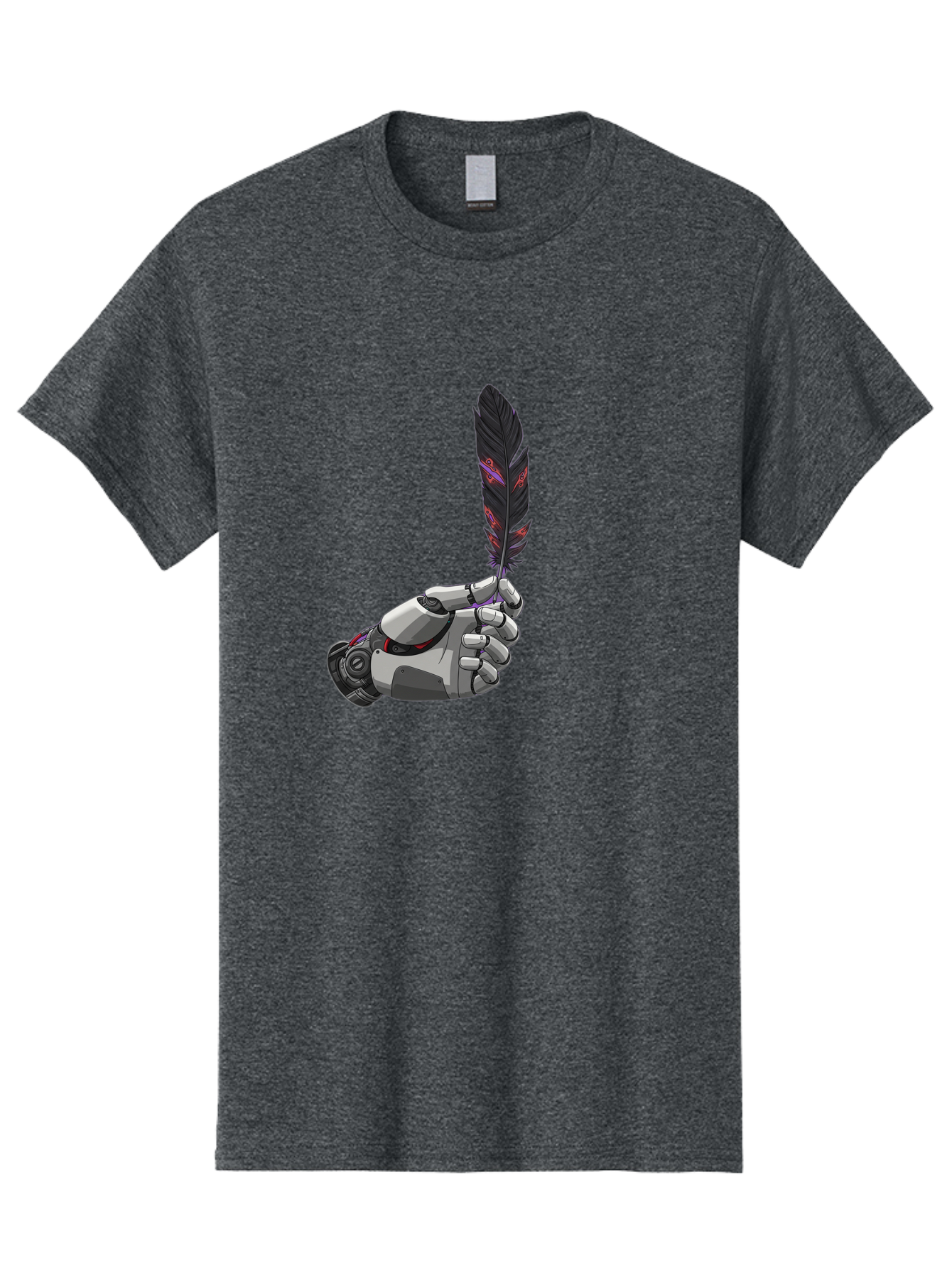 Robot-Hand-Holding-Feather Men'S Graphic Tee, 100% Cotton, Comfortable Casual Summer Wear, Machine Washable, Vintage Camera, Old Camera, Antique Camera, Black Camera, Classic Photography, Photography Equipment, Nostalgic Device, Film Camera, Bao803 9