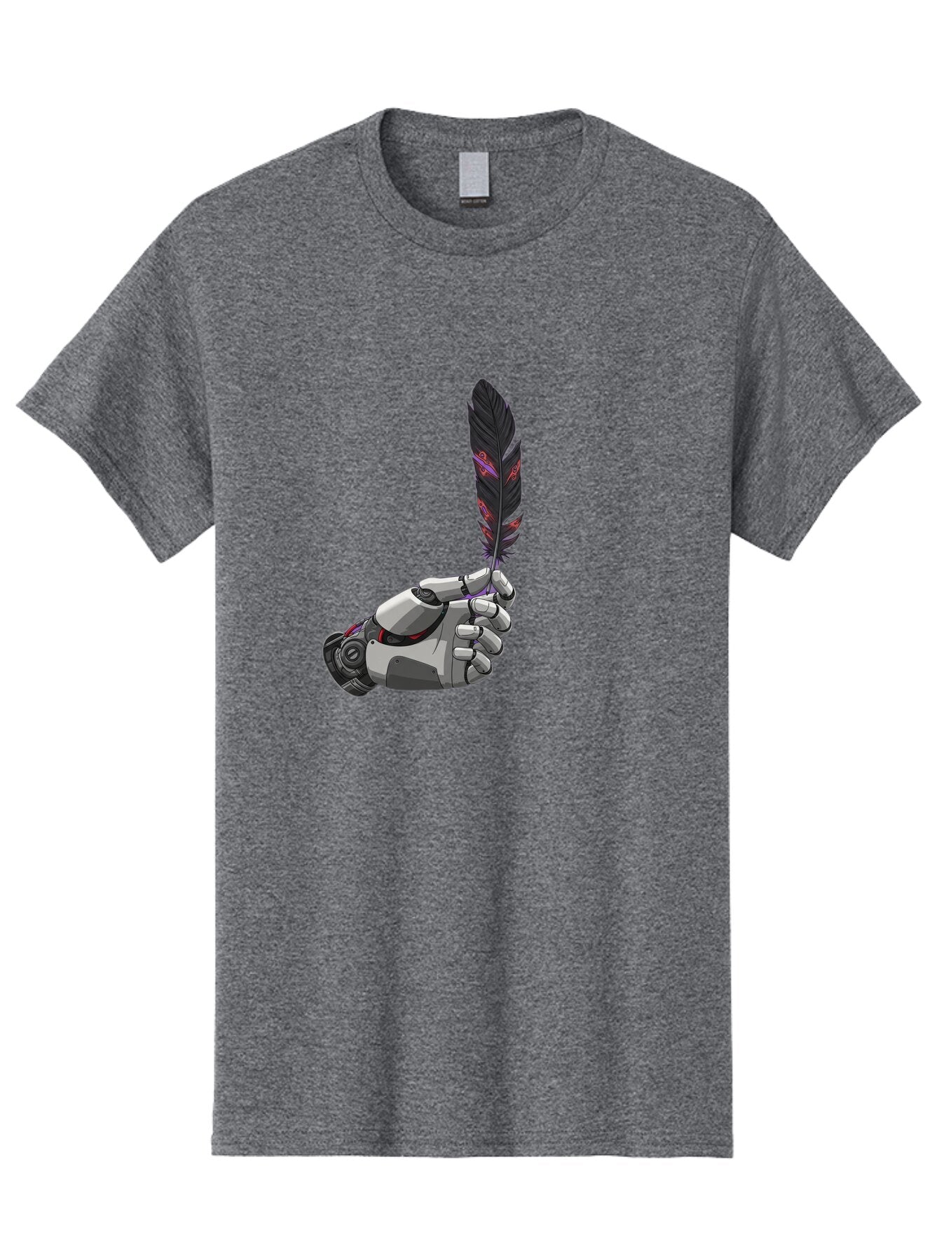 Robot-Hand-Holding-Feather Men'S Graphic Tee, 100% Cotton, Comfortable Casual Summer Wear, Machine Washable, Vintage Camera, Old Camera, Antique Camera, Black Camera, Classic Photography, Photography Equipment, Nostalgic Device, Film Camera, Bao803 11