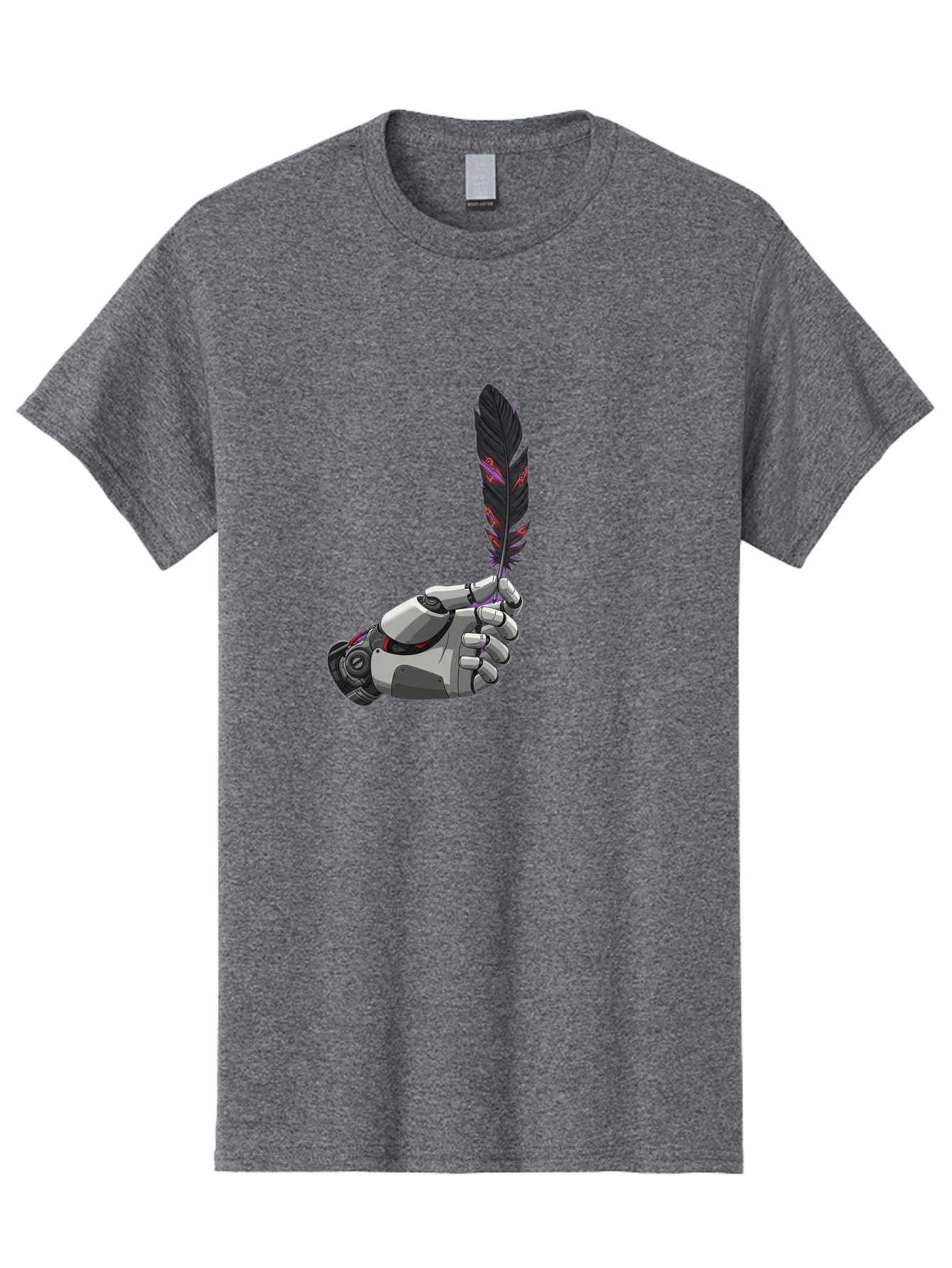 Robot-Hand-Holding-Feather Men'S Graphic Tee, 100% Cotton, Comfortable Casual Summer Wear, Machine Washable, Vintage Camera, Old Camera, Antique Camera, Black Camera, Classic Photography, Photography Equipment, Nostalgic Device, Film Camera, Bao803 6