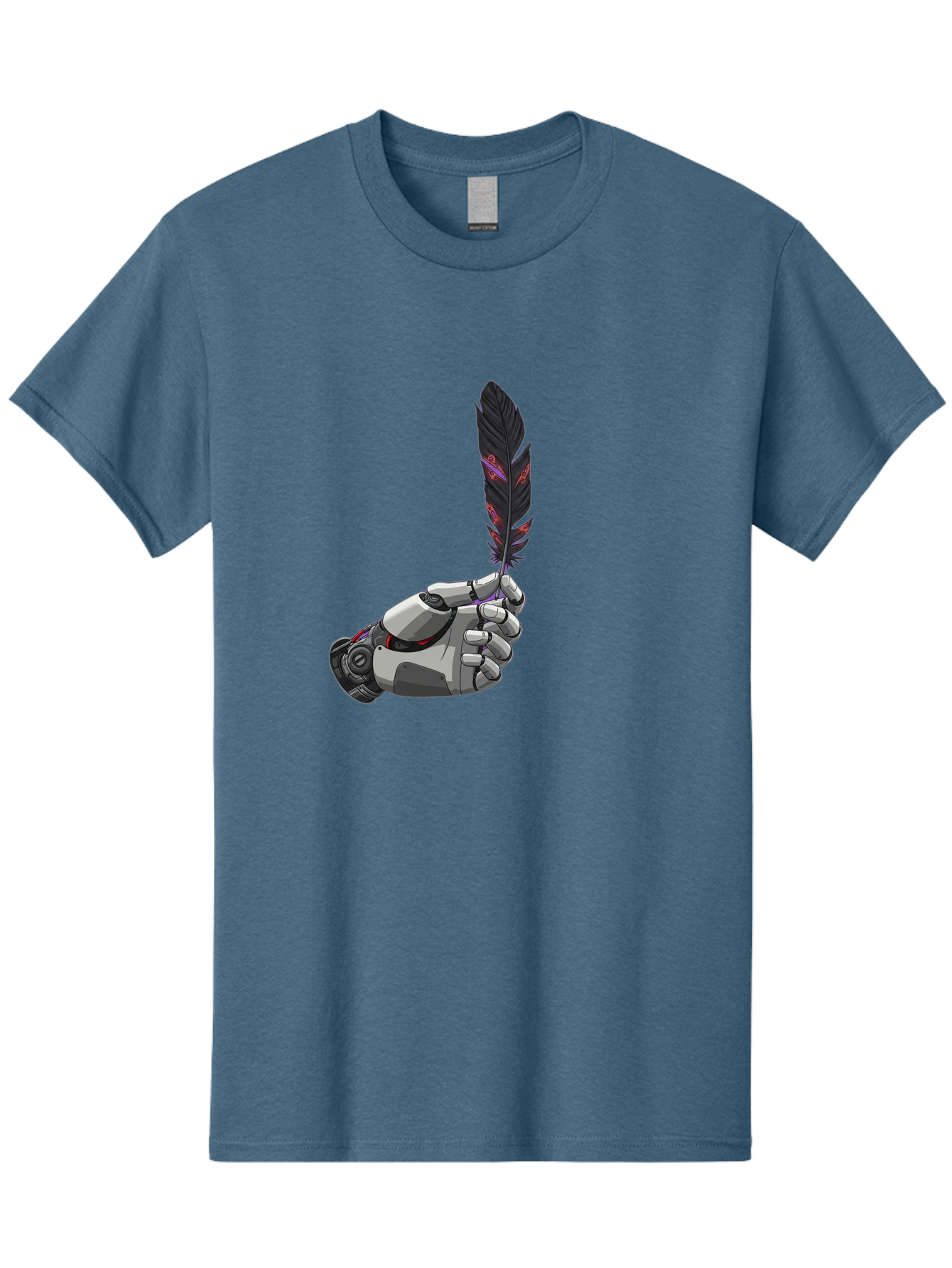 Robot-Hand-Holding-Feather Men'S Graphic Tee, 100% Cotton, Comfortable Casual Summer Wear, Machine Washable, Vintage Camera, Old Camera, Antique Camera, Black Camera, Classic Photography, Photography Equipment, Nostalgic Device, Film Camera, Bao803 8