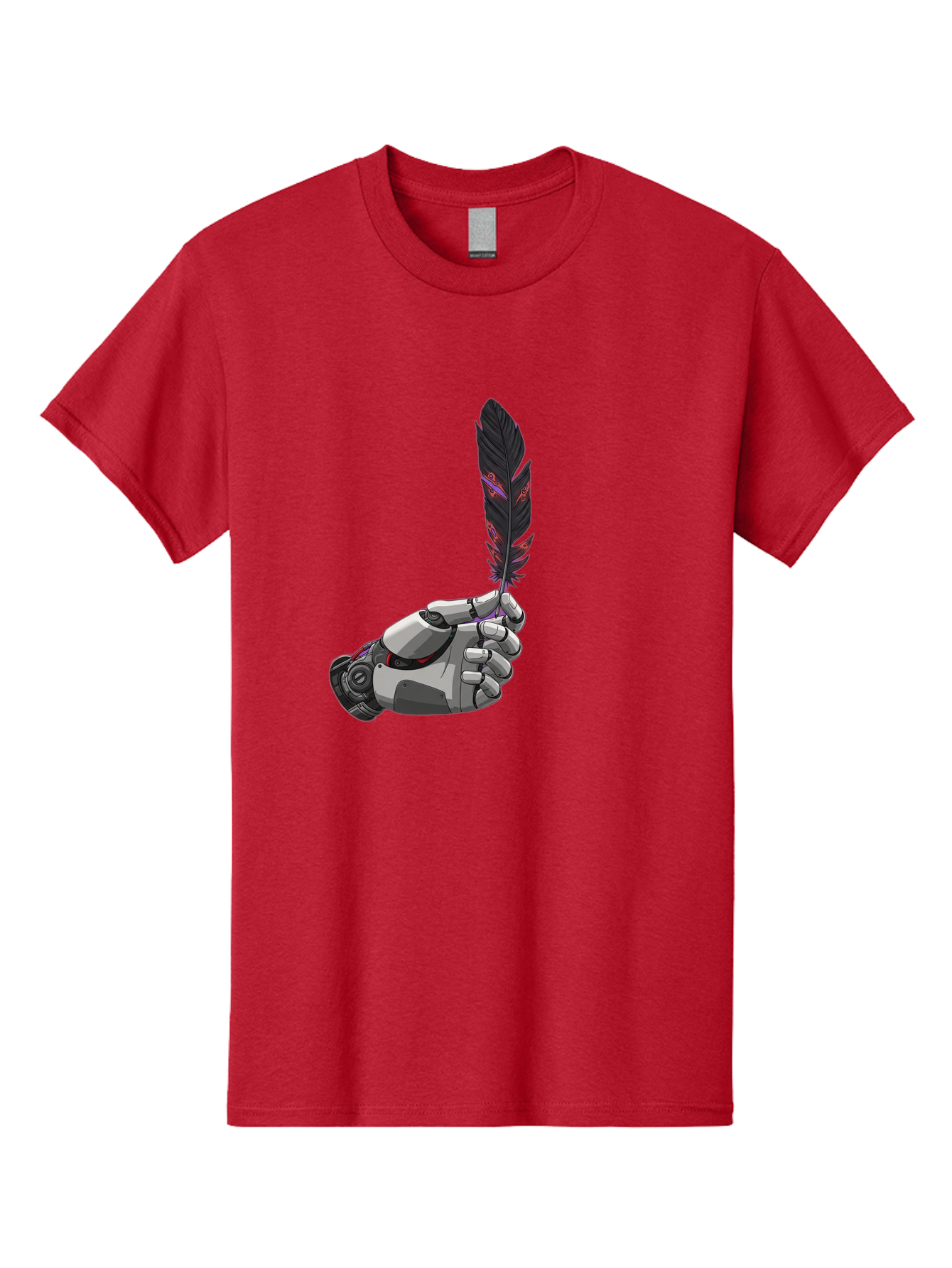 Robot-Hand-Holding-Feather Men'S Graphic Tee, 100% Cotton, Comfortable Casual Summer Wear, Machine Washable, Vintage Camera, Old Camera, Antique Camera, Black Camera, Classic Photography, Photography Equipment, Nostalgic Device, Film Camera, Bao803 11