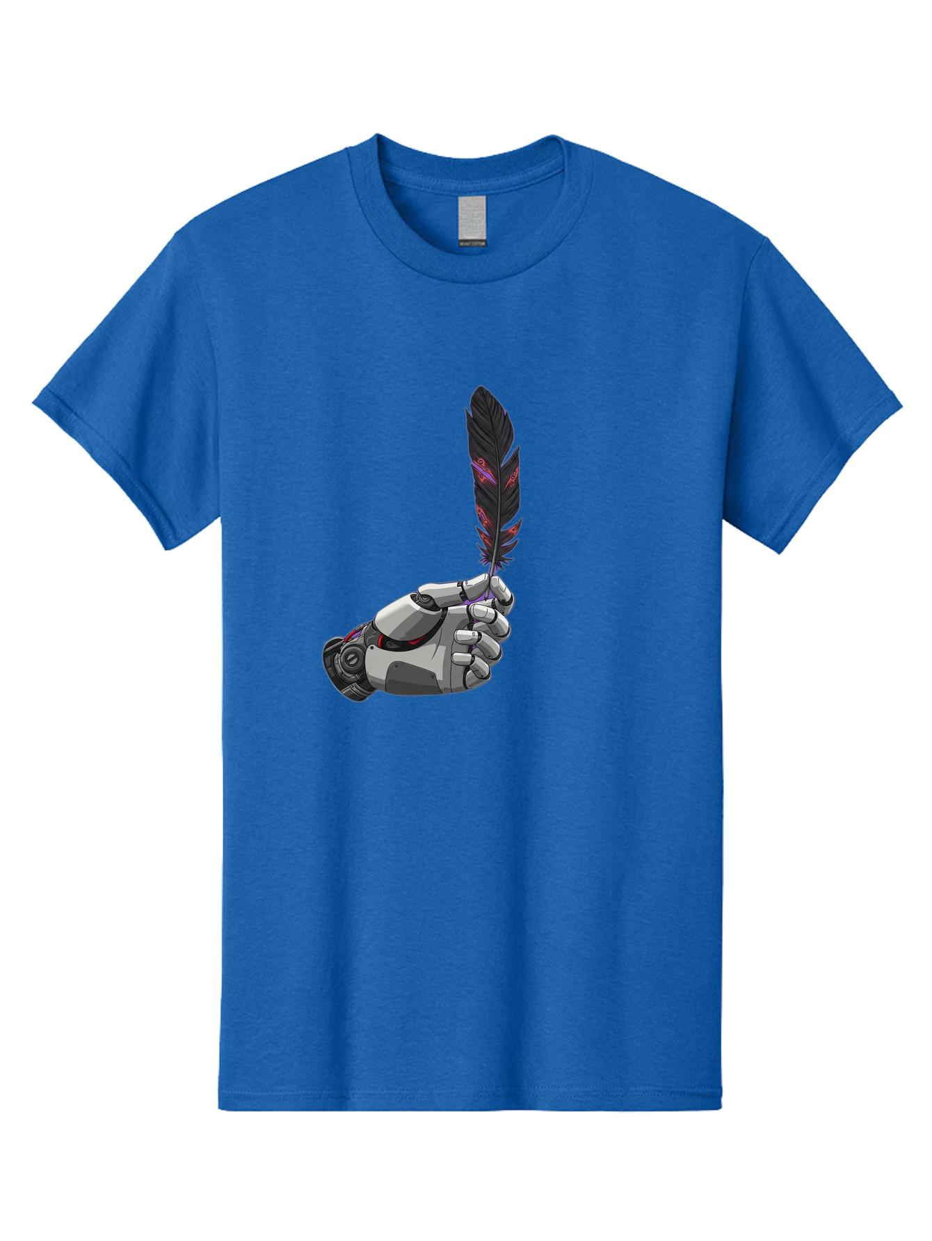 Robot-Hand-Holding-Feather Men'S Graphic Tee, 100% Cotton, Comfortable Casual Summer Wear, Machine Washable, Vintage Camera, Old Camera, Antique Camera, Black Camera, Classic Photography, Photography Equipment, Nostalgic Device, Film Camera, Bao803 5