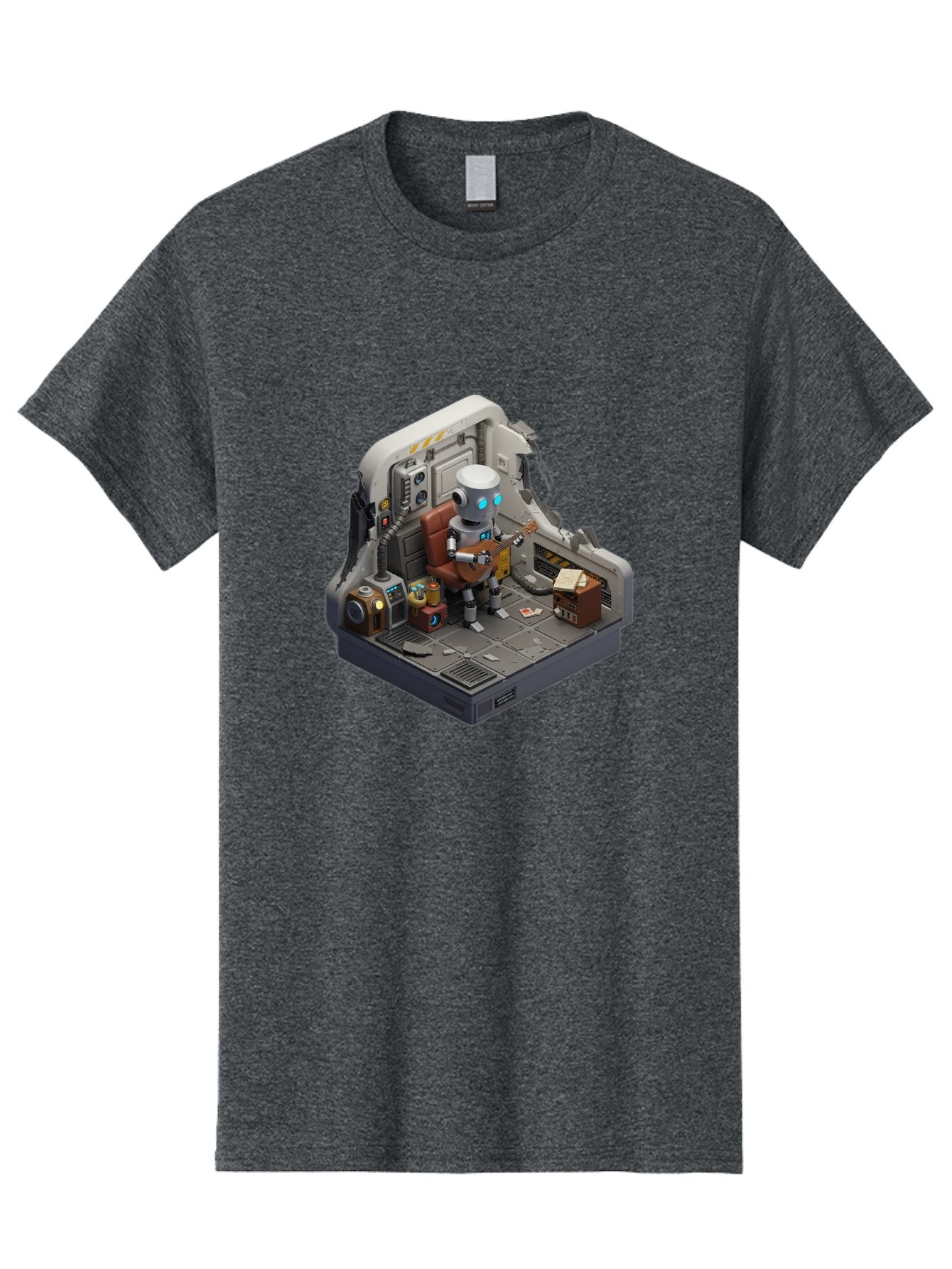 Robot-In-Control-Room Men'S Graphic Tee, 100% Cotton, Comfortable Casual Summer Wear, Machine Washable, Vintage Camera, Old Camera, Antique Camera, Black Camera, Classic Photography, Photography Equipment, Nostalgic Device, Film Camera, Bao804 7