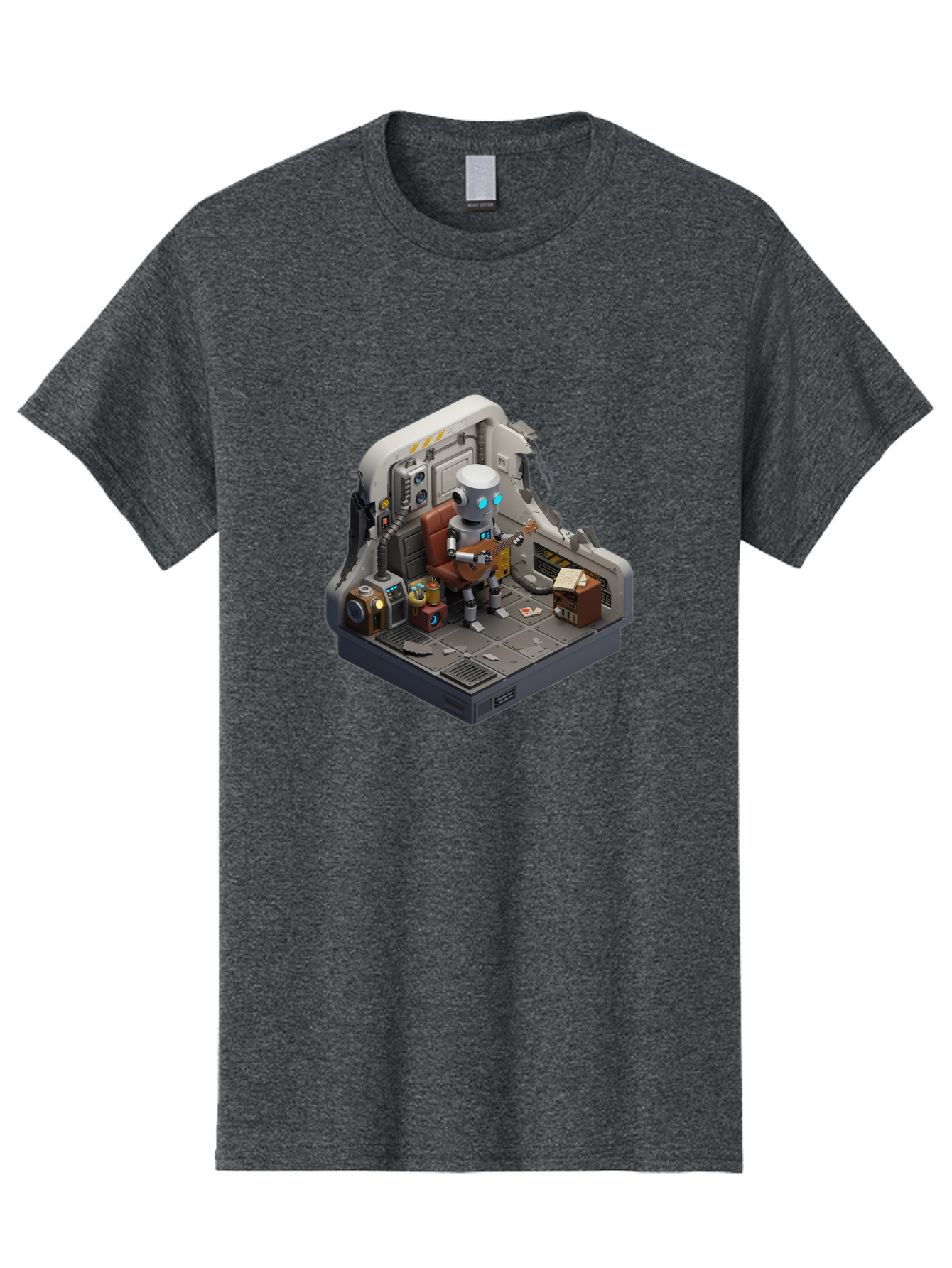 Robot-In-Control-Room Men'S Graphic Tee, 100% Cotton, Comfortable Casual Summer Wear, Machine Washable, Vintage Camera, Old Camera, Antique Camera, Black Camera, Classic Photography, Photography Equipment, Nostalgic Device, Film Camera, Bao804 13