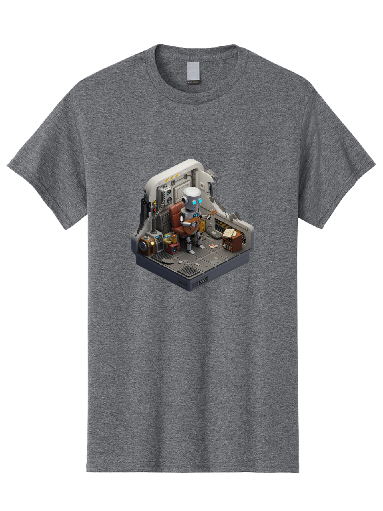 Robot-In-Control-Room Men'S Graphic Tee, 100% Cotton, Comfortable Casual Summer Wear, Machine Washable, Vintage Camera, Old Camera, Antique Camera, Black Camera, Classic Photography, Photography Equipment, Nostalgic Device, Film Camera, Bao804 12