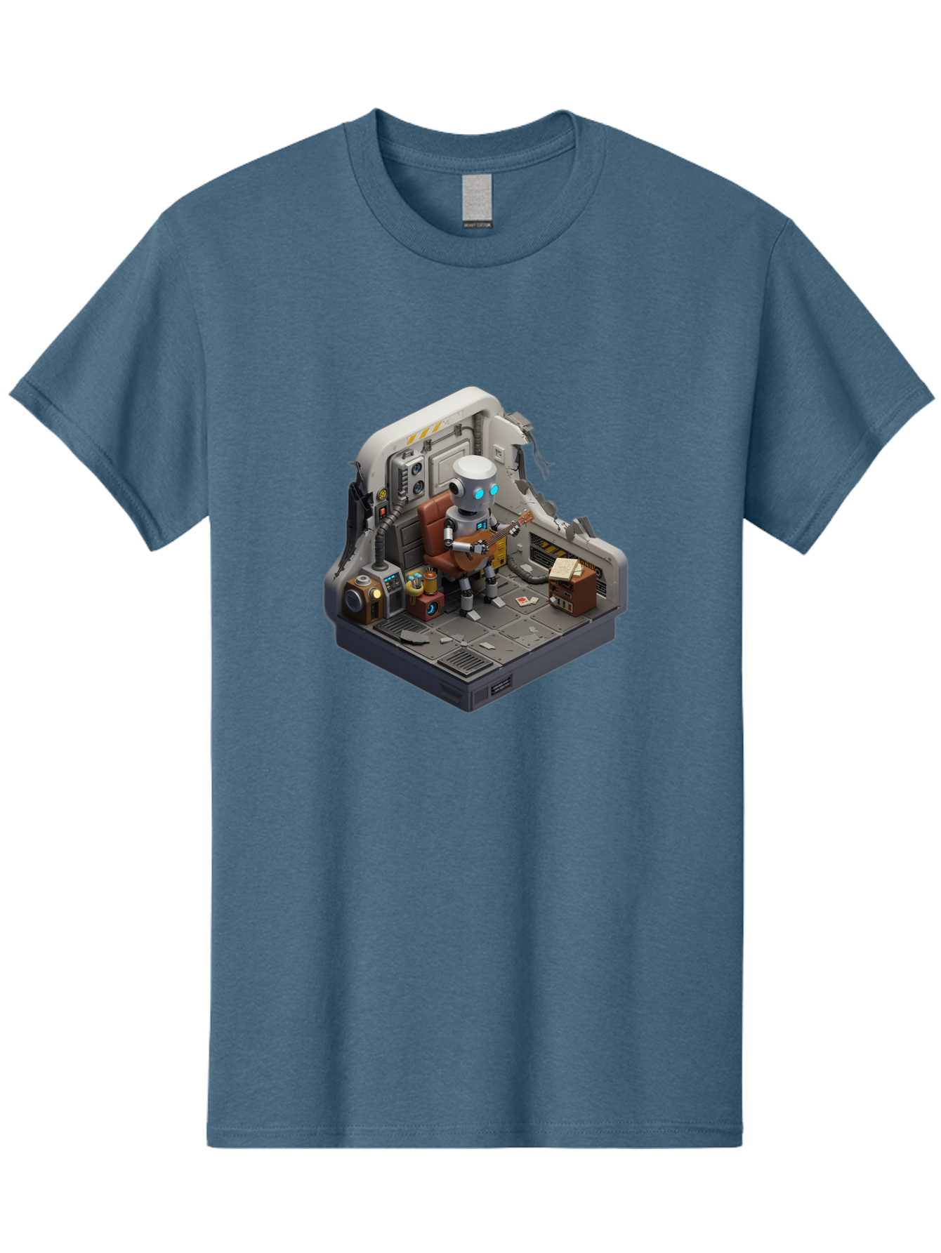 Robot-In-Control-Room Men'S Graphic Tee, 100% Cotton, Comfortable Casual Summer Wear, Machine Washable, Vintage Camera, Old Camera, Antique Camera, Black Camera, Classic Photography, Photography Equipment, Nostalgic Device, Film Camera, Bao804 4