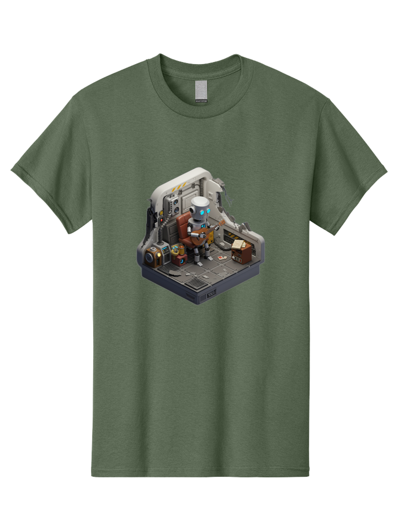Robot-In-Control-Room Men'S Graphic Tee, 100% Cotton, Comfortable Casual Summer Wear, Machine Washable, Vintage Camera, Old Camera, Antique Camera, Black Camera, Classic Photography, Photography Equipment, Nostalgic Device, Film Camera, Bao804 6