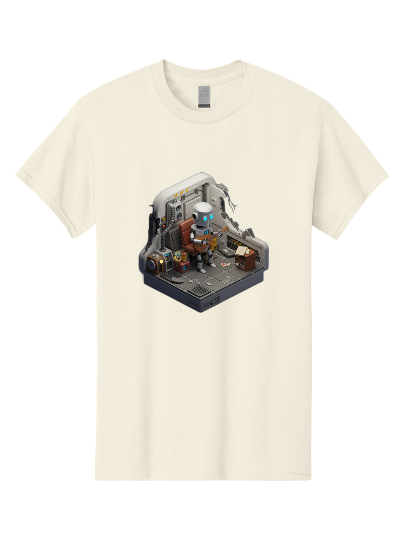 Robot-In-Control-Room Men'S Graphic Tee, 100% Cotton, Comfortable Casual Summer Wear, Machine Washable, Vintage Camera, Old Camera, Antique Camera, Black Camera, Classic Photography, Photography Equipment, Nostalgic Device, Film Camera, Bao804 14