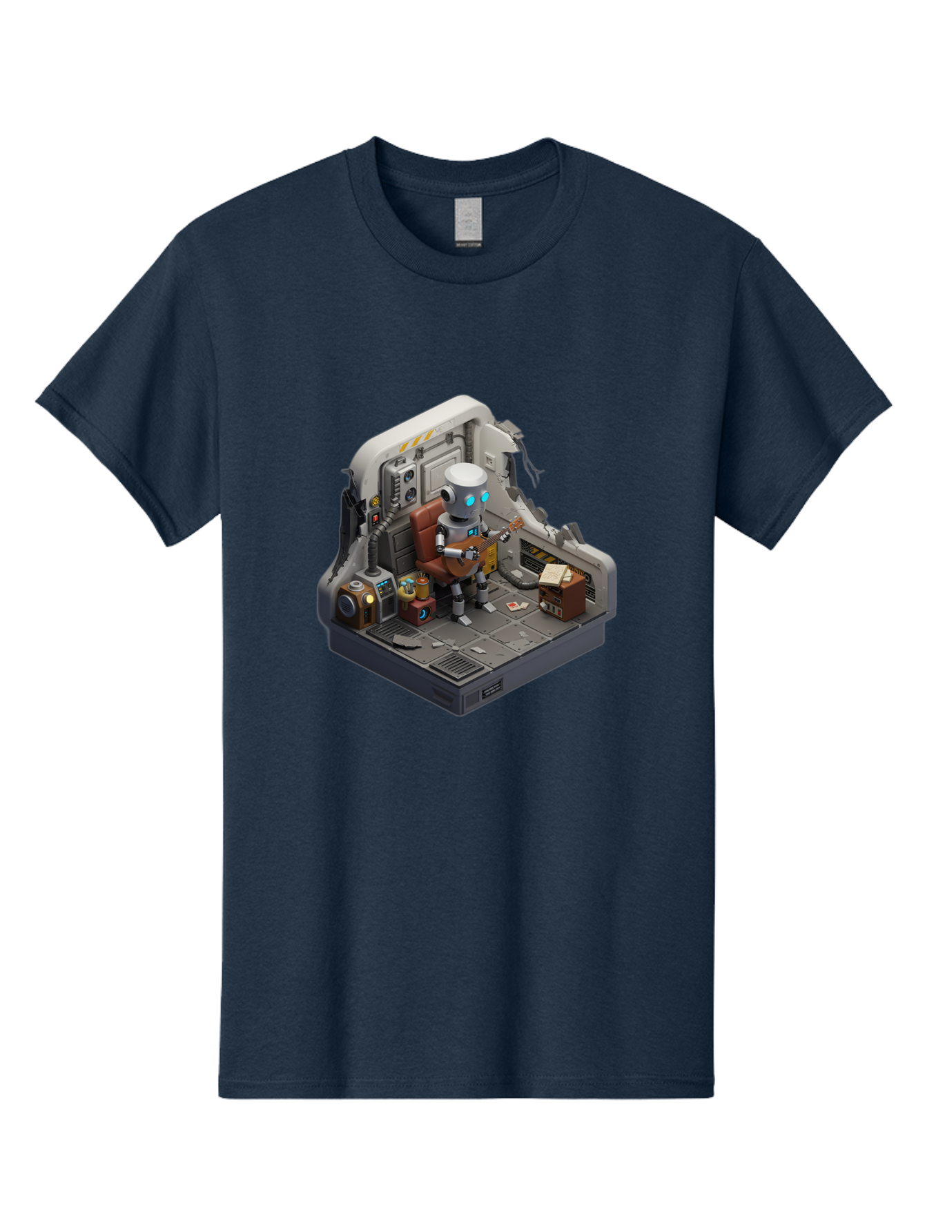 Robot-In-Control-Room Men'S Graphic Tee, 100% Cotton, Comfortable Casual Summer Wear, Machine Washable, Vintage Camera, Old Camera, Antique Camera, Black Camera, Classic Photography, Photography Equipment, Nostalgic Device, Film Camera, Bao804 9