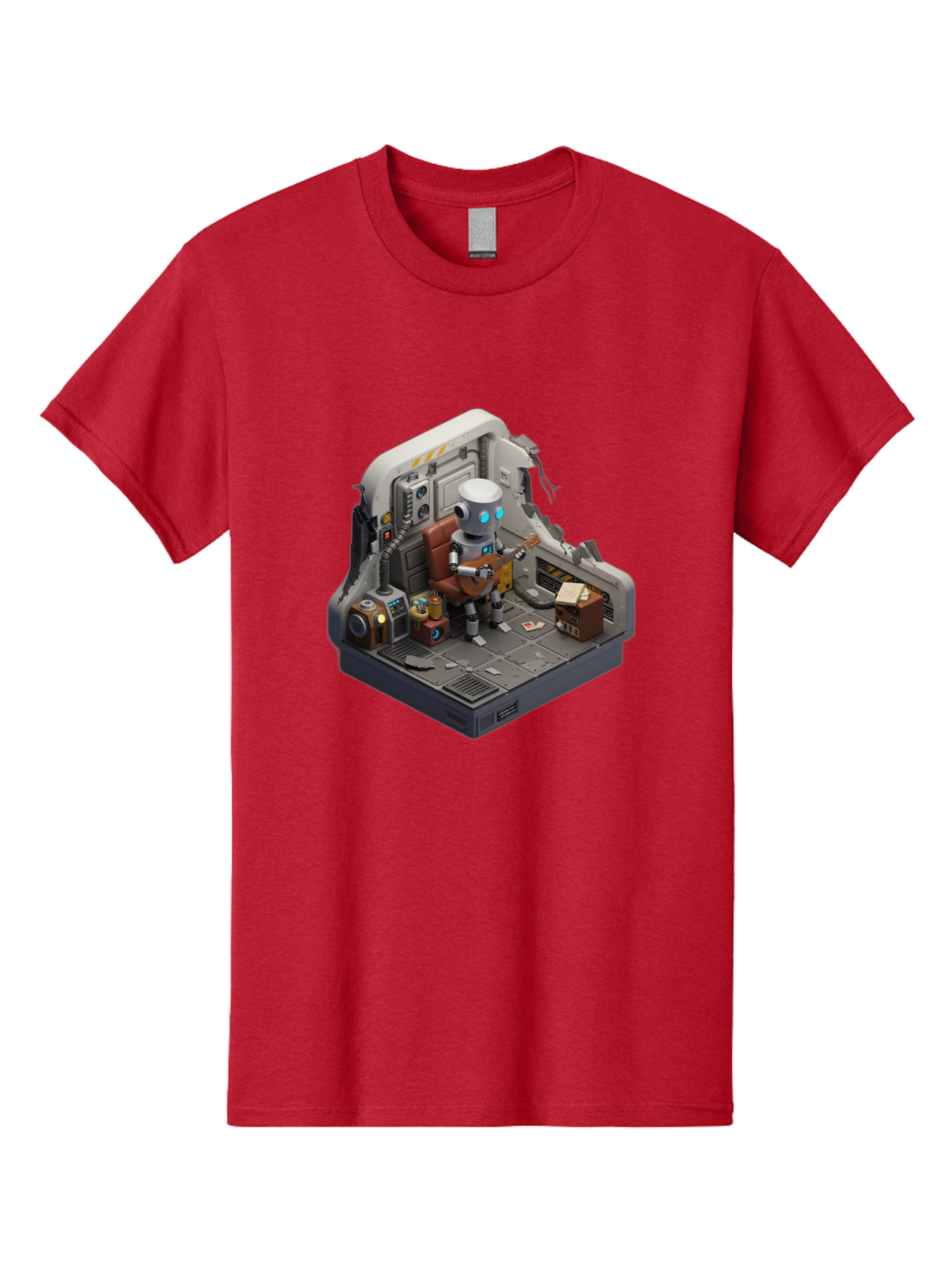 Robot-In-Control-Room Men'S Graphic Tee, 100% Cotton, Comfortable Casual Summer Wear, Machine Washable, Vintage Camera, Old Camera, Antique Camera, Black Camera, Classic Photography, Photography Equipment, Nostalgic Device, Film Camera, Bao804 5