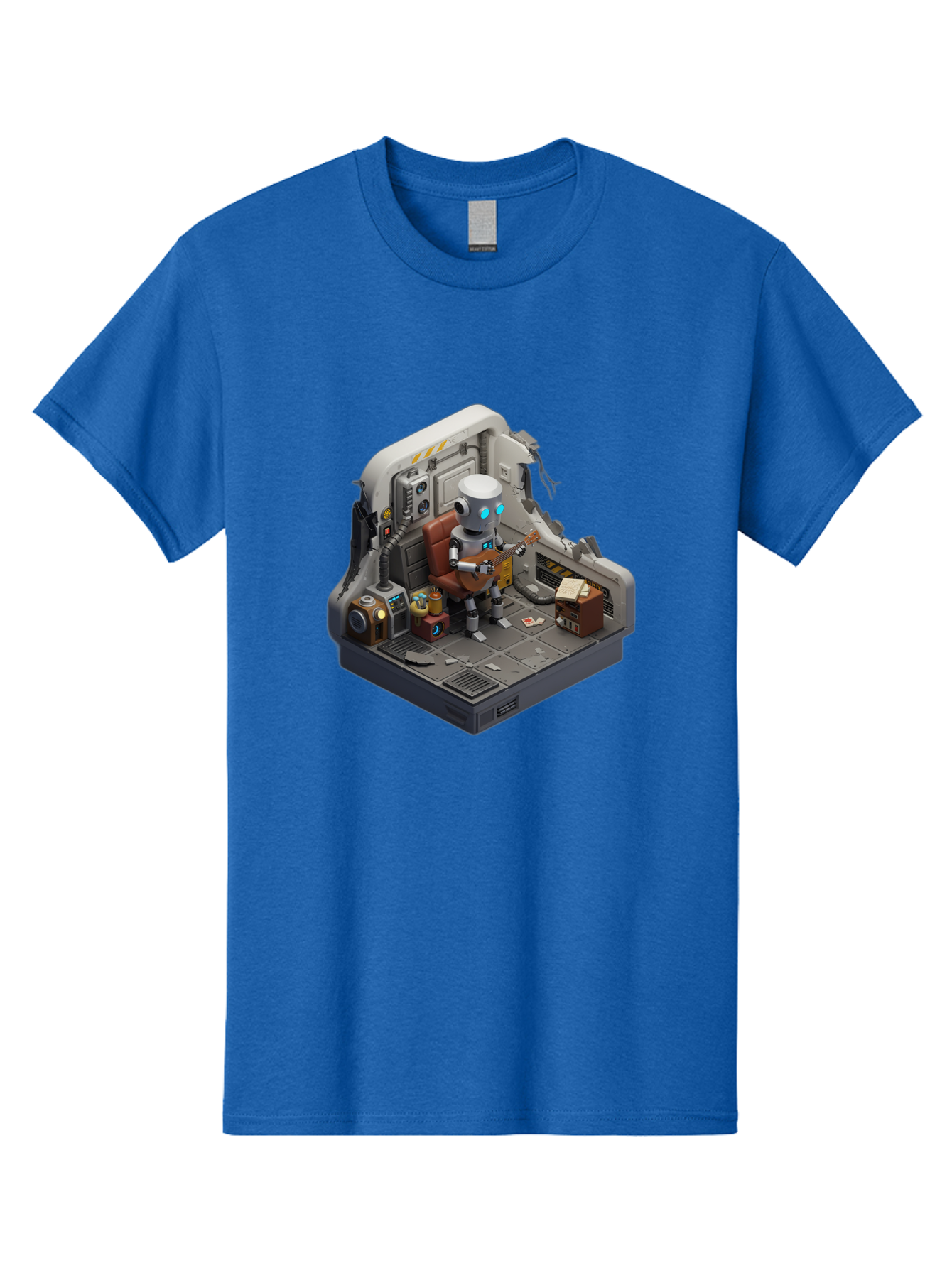 Robot-In-Control-Room Men'S Graphic Tee, 100% Cotton, Comfortable Casual Summer Wear, Machine Washable, Vintage Camera, Old Camera, Antique Camera, Black Camera, Classic Photography, Photography Equipment, Nostalgic Device, Film Camera, Bao804 8