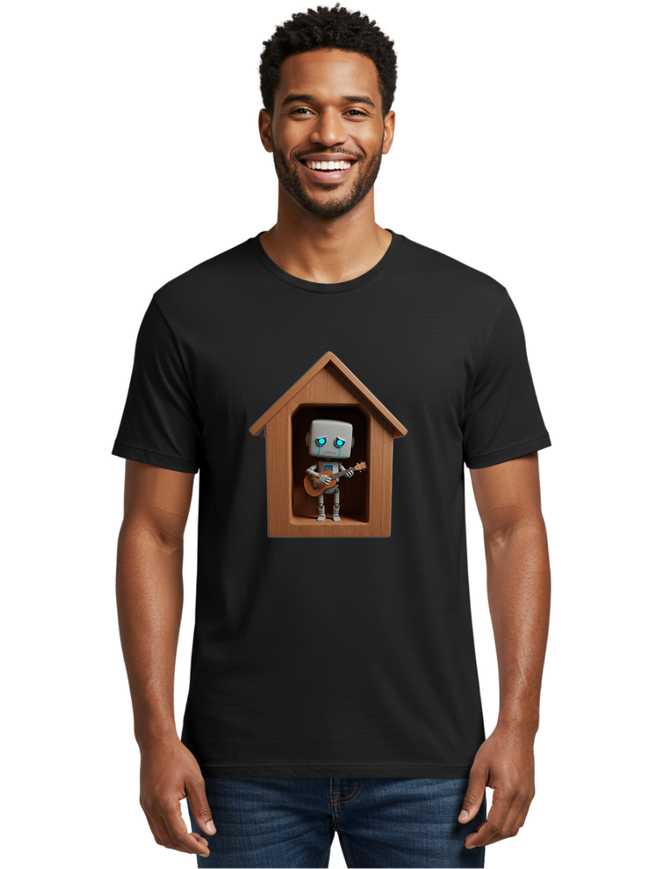 Robot-In-Dog-House Men'S Graphic Tee, 100% Cotton, Comfortable Casual Summer Wear, Machine Washable, Vintage Camera, Old Camera, Antique Camera, Black Camera, Classic Photography, Photography Equipment, Nostalgic Device, Film Camera, Bao805 26
