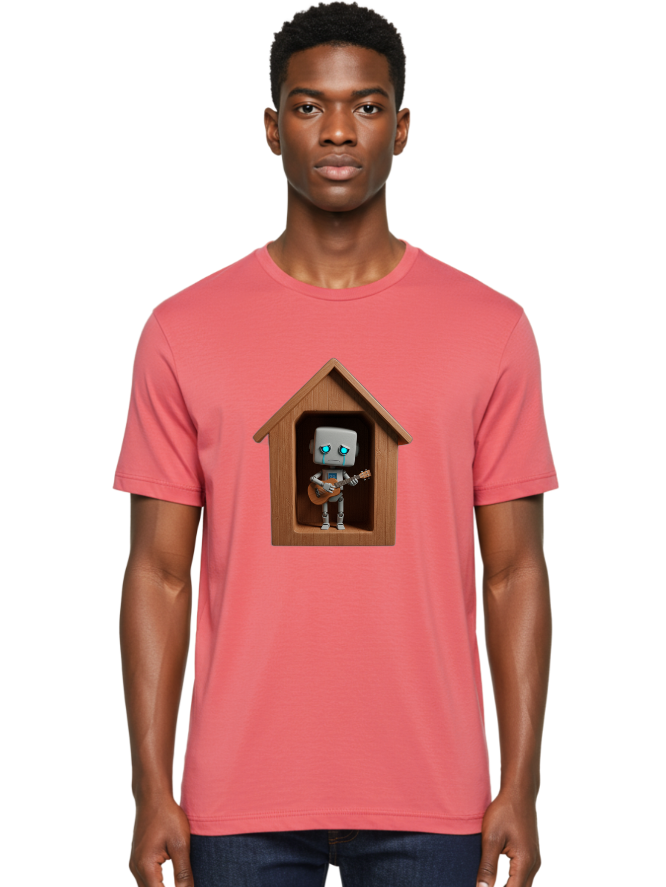 Robot-In-Dog-House Men'S Graphic Tee, 100% Cotton, Comfortable Casual Summer Wear, Machine Washable, Vintage Camera, Old Camera, Antique Camera, Black Camera, Classic Photography, Photography Equipment, Nostalgic Device, Film Camera, Bao805 23