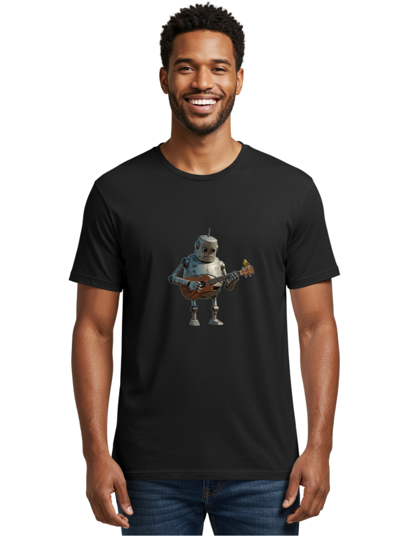 Robot-Playing-Guitar Men'S Graphic Tee, 100% Cotton, Comfortable Casual Summer Wear, Machine Washable, Vintage Camera, Old Camera, Antique Camera, Black Camera, Classic Photography, Photography Equipment, Nostalgic Device, Film Camera, Bao806 28