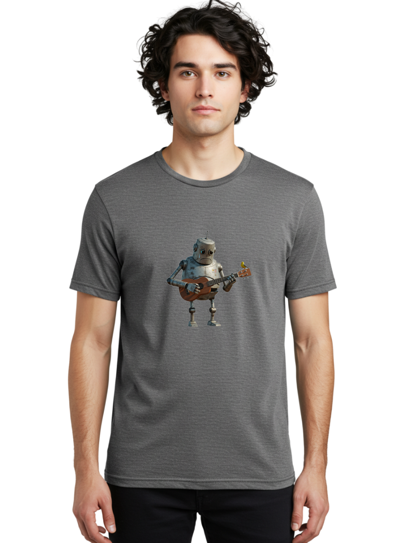 Robot-Playing-Guitar Men'S Graphic Tee, 100% Cotton, Comfortable Casual Summer Wear, Machine Washable, Vintage Camera, Old Camera, Antique Camera, Black Camera, Classic Photography, Photography Equipment, Nostalgic Device, Film Camera, Bao806 17