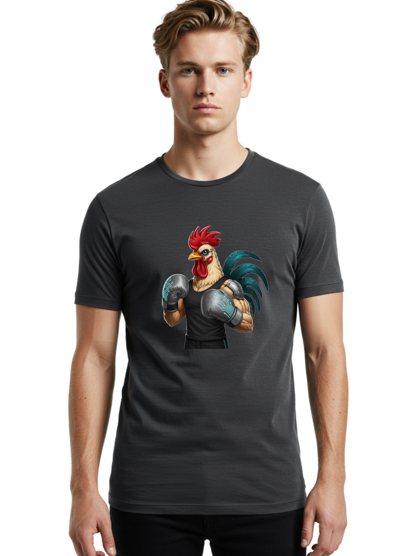 Rooster-Boxer-1 Men'S Graphic Tee, 100% Cotton, Comfortable Casual Summer Wear, Machine Washable, Vintage Camera, Old Camera, Antique Camera, Black Camera, Classic Photography, Photography Equipment, Nostalgic Device, Film Camera, Camera Art Bao811 26