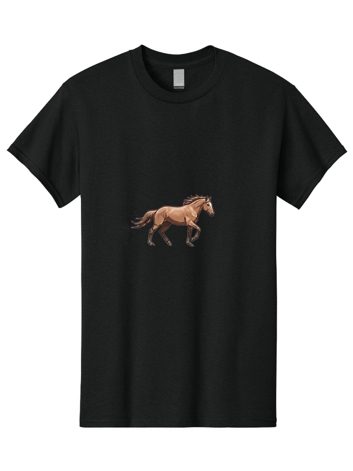 Running-Horse-2 Men'S Graphic Tee, 100% Cotton, Comfortable Casual Summer Wear, Machine Washable, Vintage Camera, Old Camera, Antique Camera, Black Camera, Classic Photography, Photography Equipment, Nostalgic Device, Film Camera, Camera Art Bao817