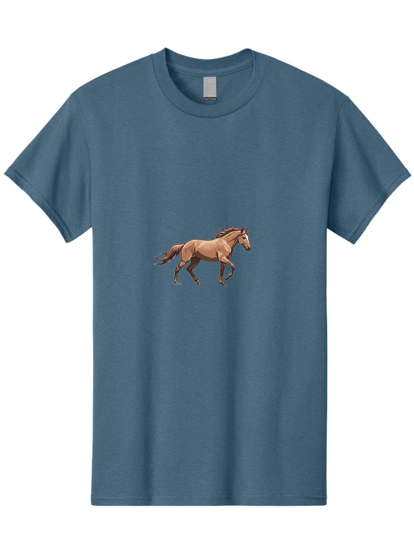 Running-Horse-2 Men'S Graphic Tee, 100% Cotton, Comfortable Casual Summer Wear, Machine Washable, Vintage Camera, Old Camera, Antique Camera, Black Camera, Classic Photography, Photography Equipment, Nostalgic Device, Film Camera, Camera Art Bao817