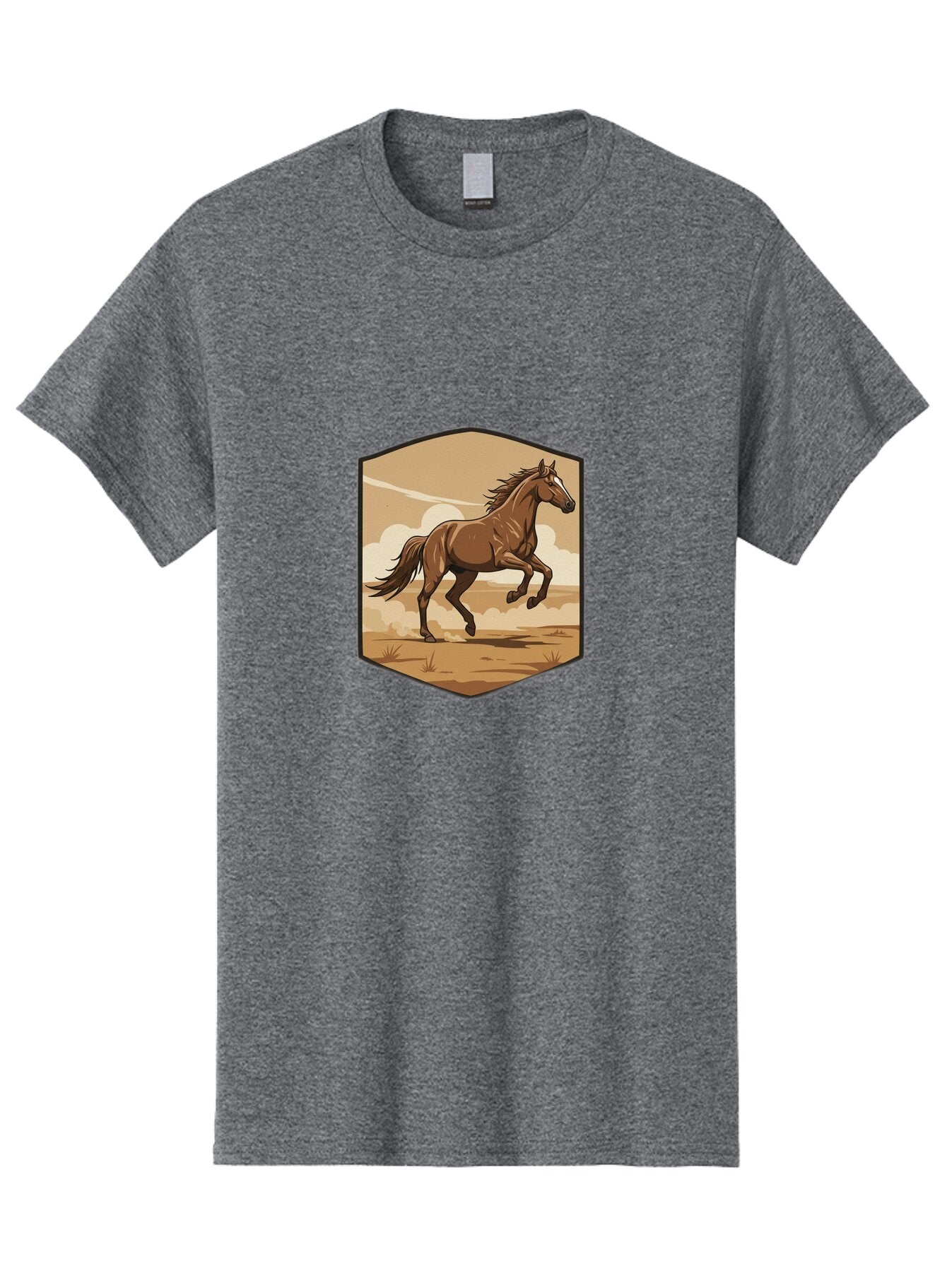 Running-Horse-3 Men'S Graphic Tee, 100% Cotton, Comfortable Casual Summer Wear, Machine Washable, Vintage Camera, Old Camera, Antique Camera, Black Camera, Classic Photography, Photography Equipment, Nostalgic Device, Film Camera, Camera Art Bao818 3