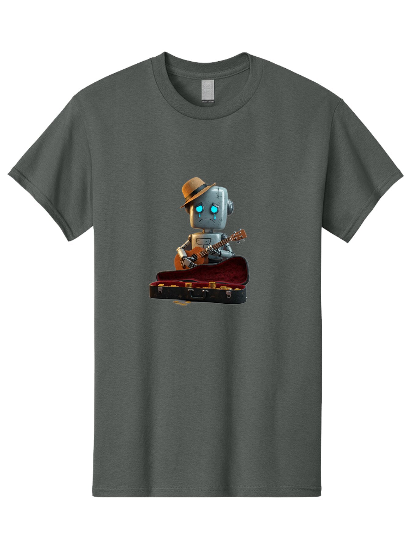 Sad-Robot-Musician Men'S Graphic Tee, 100% Cotton, Comfortable Casual Summer Wear, Machine Washable, Vintage Camera, Old Camera, Antique Camera, Black Camera, Classic Photography, Photography Equipment, Nostalgic Device, Film Camera, Bao837 15