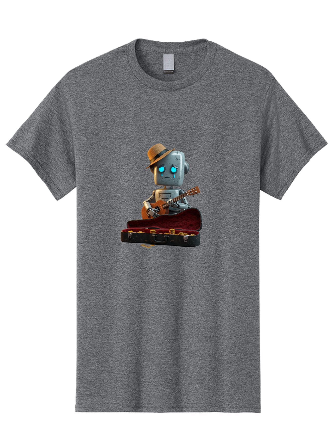 Sad-Robot-Musician Men'S Graphic Tee, 100% Cotton, Comfortable Casual Summer Wear, Machine Washable, Vintage Camera, Old Camera, Antique Camera, Black Camera, Classic Photography, Photography Equipment, Nostalgic Device, Film Camera, Bao837 12