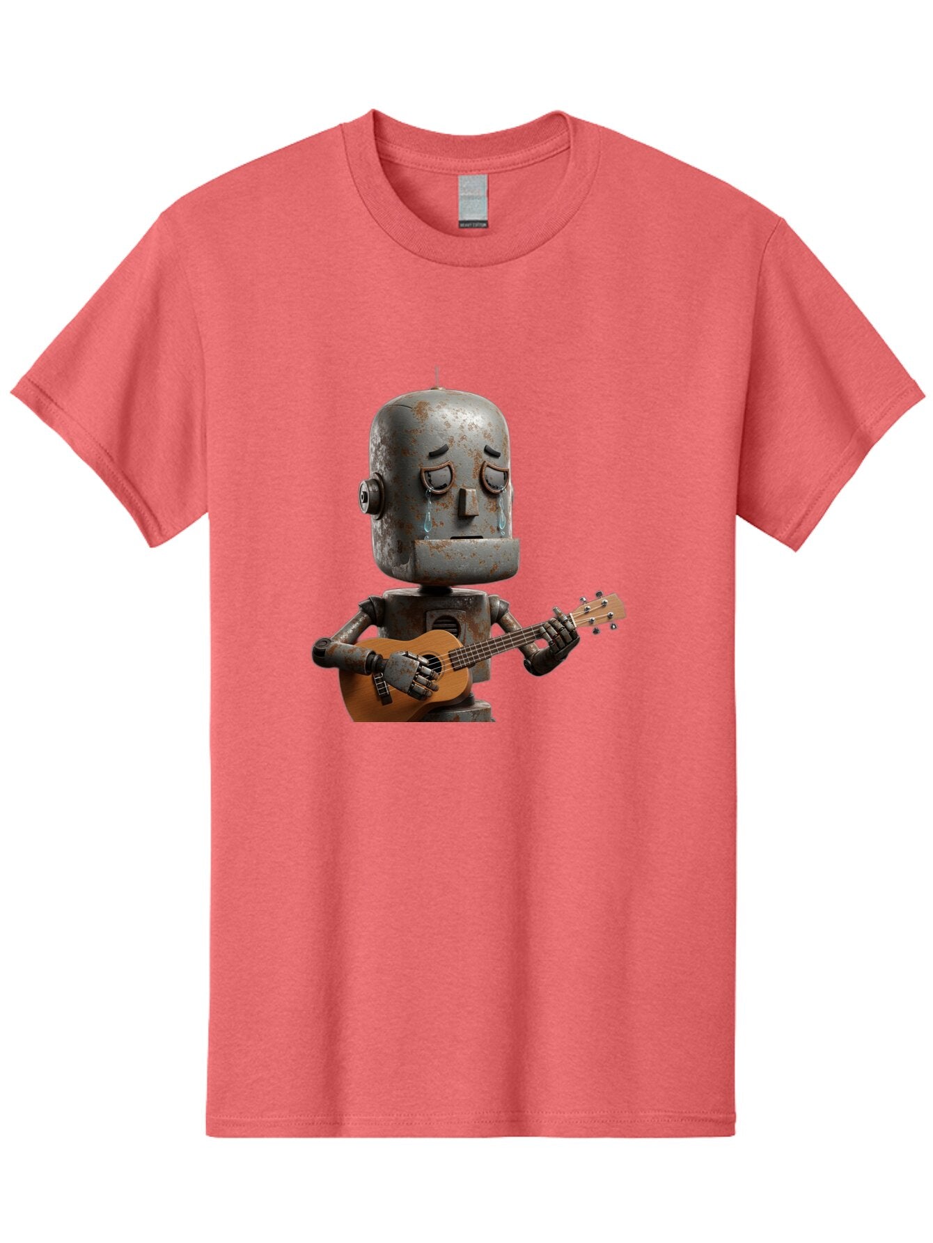 Sad-Robot-Playing-Guitar Men'S Graphic Tee, 100% Cotton, Comfortable Casual Summer Wear, Machine Washable, Vintage Camera, Old Camera, Antique Camera, Black Camera, Classic Photography, Photography Equipment, Nostalgic Device, Film Camera, Bao838 14