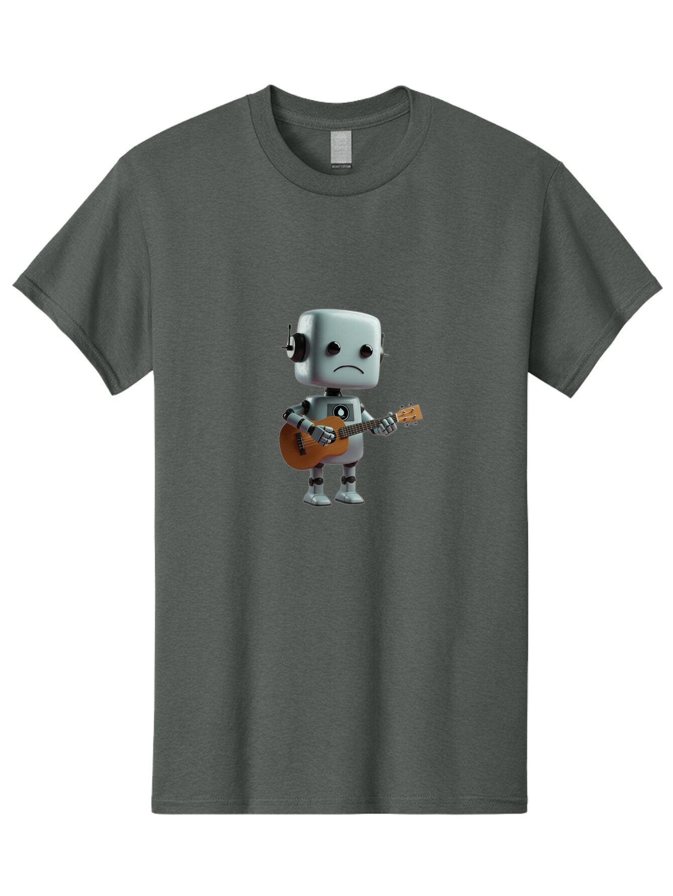 Sad-Robot-With-Guitar-1 Men'S Graphic Tee, 100% Cotton, Comfortable Casual Summer Wear, Machine Washable, Vintage Camera, Old Camera, Antique Camera, Black Camera, Classic Photography, Photography Equipment, Nostalgic Device, Film Camera, Bao839 9