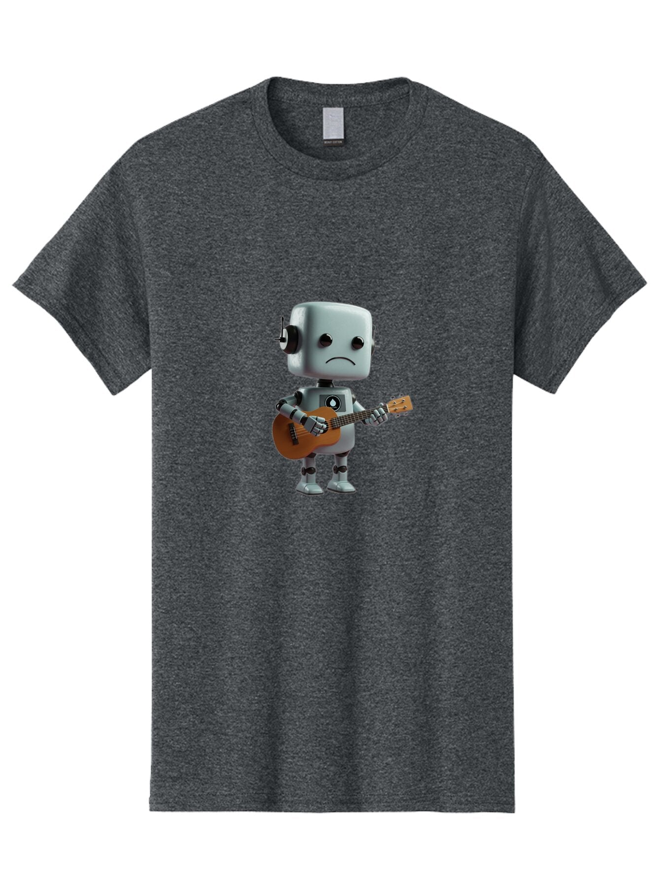 Sad-Robot-With-Guitar-1 Men'S Graphic Tee, 100% Cotton, Comfortable Casual Summer Wear, Machine Washable, Vintage Camera, Old Camera, Antique Camera, Black Camera, Classic Photography, Photography Equipment, Nostalgic Device, Film Camera, Bao839 5