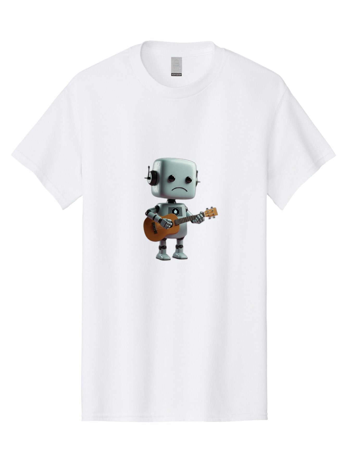 Sad-Robot-With-Guitar-1 Men'S Graphic Tee, 100% Cotton, Comfortable Casual Summer Wear, Machine Washable, Vintage Camera, Old Camera, Antique Camera, Black Camera, Classic Photography, Photography Equipment, Nostalgic Device, Film Camera, Bao839 14