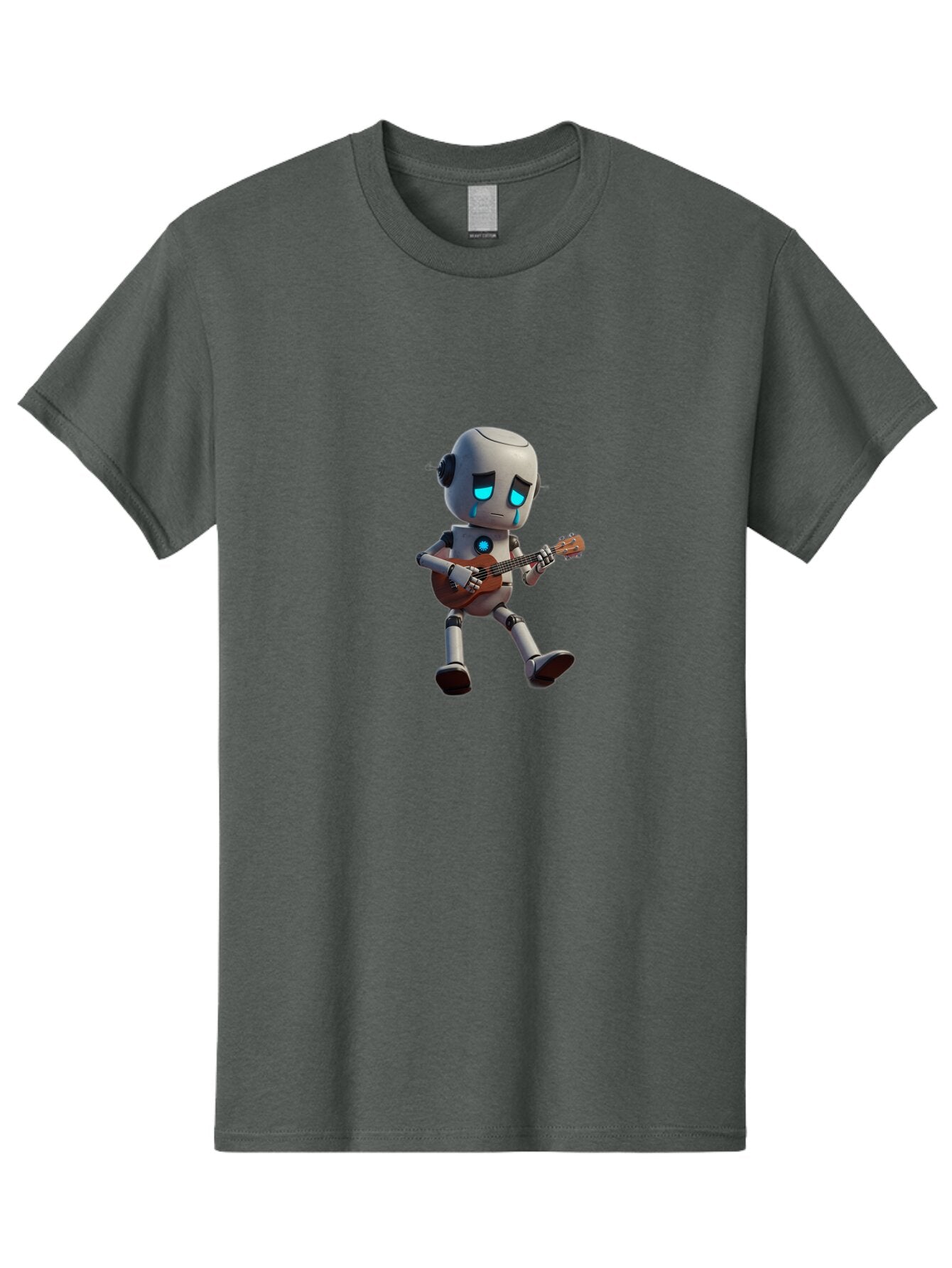 Sad-Robot-With-Guitar Men'S Graphic Tee, 100% Cotton, Comfortable Casual Summer Wear, Machine Washable, Vintage Camera, Old Camera, Antique Camera, Black Camera, Classic Photography, Photography Equipment, Nostalgic Device, Film Camera, Bao841 15