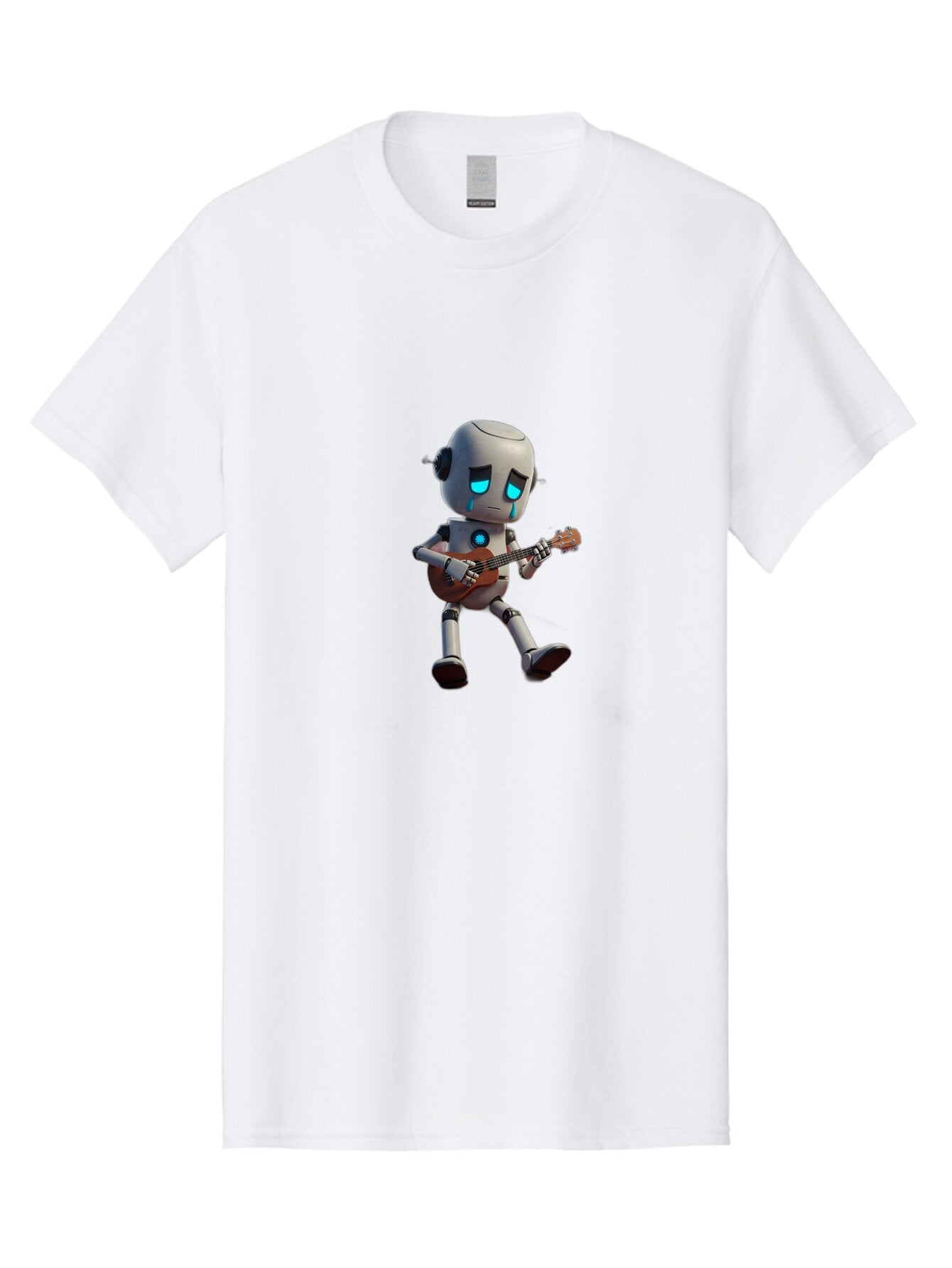 Sad-Robot-With-Guitar Men'S Graphic Tee, 100% Cotton, Comfortable Casual Summer Wear, Machine Washable, Vintage Camera, Old Camera, Antique Camera, Black Camera, Classic Photography, Photography Equipment, Nostalgic Device, Film Camera, Bao841 4
