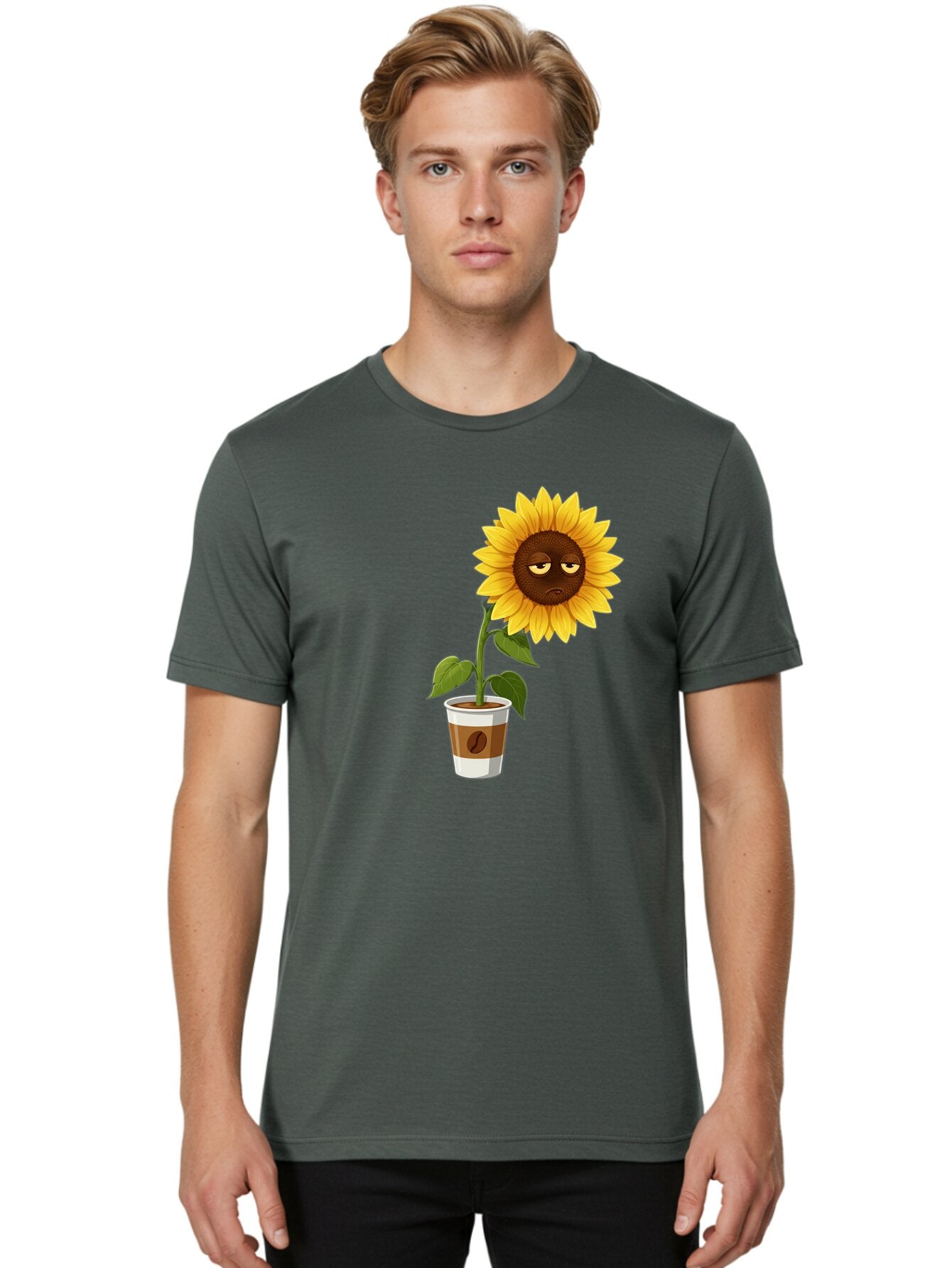 Sad-Sunflower-2 Men'S Graphic Tee, 100% Cotton, Comfortable Casual Summer Wear, Machine Washable, Vintage Camera, Old Camera, Antique Camera, Black Camera, Classic Photography, Photography Equipment, Nostalgic Device, Film Camera, Camera Art Bao844 24