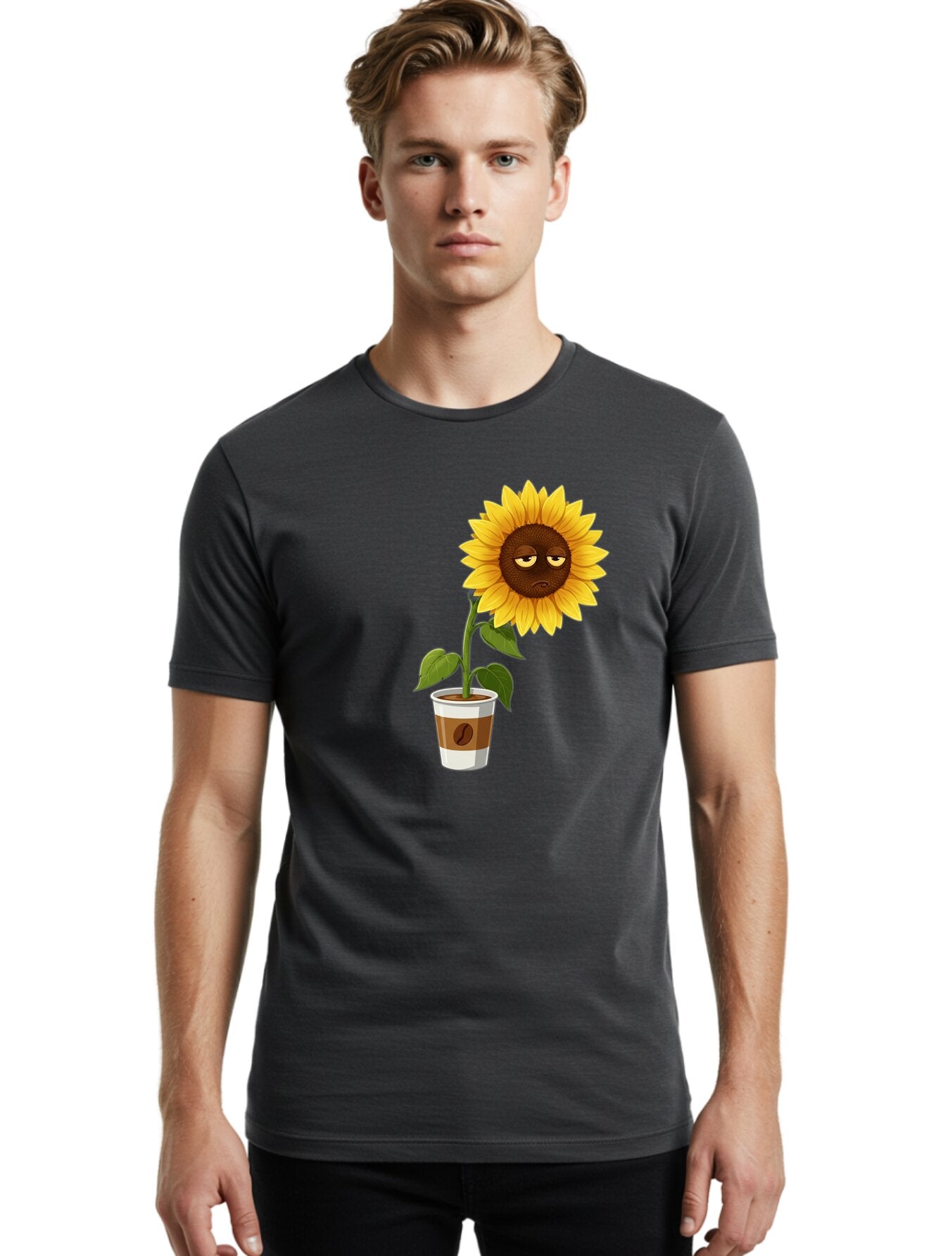Sad-Sunflower-2 Men'S Graphic Tee, 100% Cotton, Comfortable Casual Summer Wear, Machine Washable, Vintage Camera, Old Camera, Antique Camera, Black Camera, Classic Photography, Photography Equipment, Nostalgic Device, Film Camera, Camera Art Bao844 27