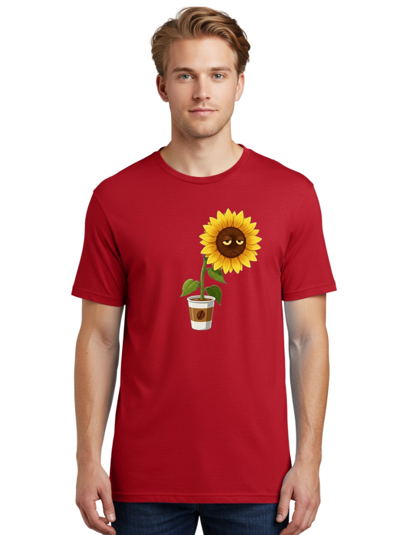 Sad-Sunflower-2 Men'S Graphic Tee, 100% Cotton, Comfortable Casual Summer Wear, Machine Washable, Vintage Camera, Old Camera, Antique Camera, Black Camera, Classic Photography, Photography Equipment, Nostalgic Device, Film Camera, Camera Art Bao844 26