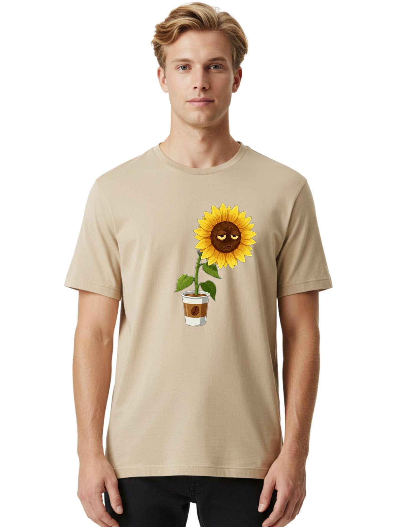 Sad-Sunflower-2 Men'S Graphic Tee, 100% Cotton, Comfortable Casual Summer Wear, Machine Washable, Vintage Camera, Old Camera, Antique Camera, Black Camera, Classic Photography, Photography Equipment, Nostalgic Device, Film Camera, Camera Art Bao844 16