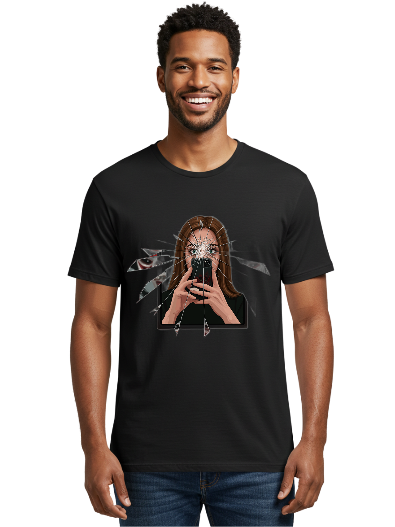 Shattered-Screen Men'S Graphic Tee, 100% Cotton, Comfortable Casual Summer Wear, Machine Washable, Vintage Camera, Old Camera, Antique Camera, Black Camera, Classic Photography, Photography Equipment, Nostalgic Device, Film Camera, Camera Art Bao855 19