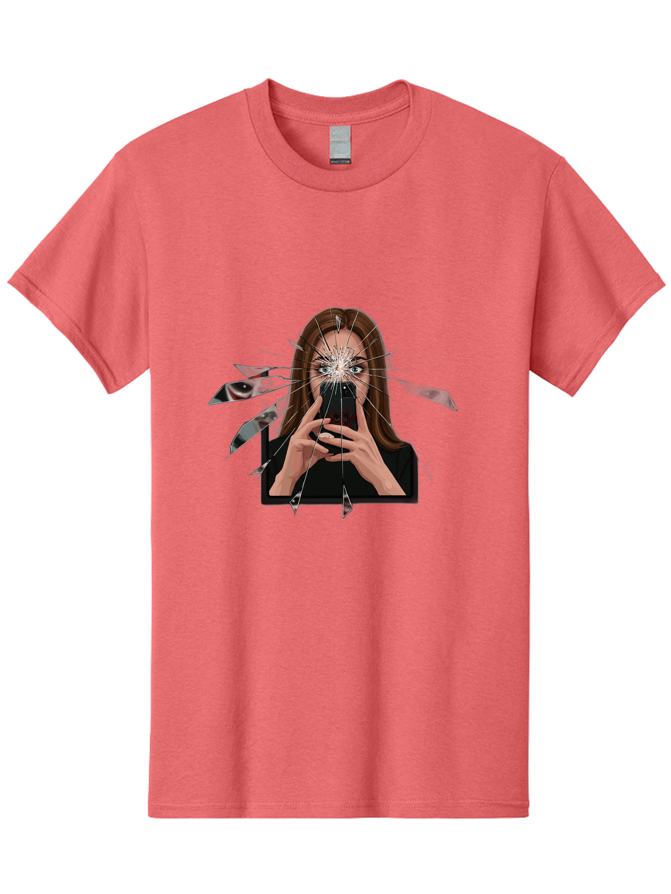 Shattered-Screen Men'S Graphic Tee, 100% Cotton, Comfortable Casual Summer Wear, Machine Washable, Vintage Camera, Old Camera, Antique Camera, Black Camera, Classic Photography, Photography Equipment, Nostalgic Device, Film Camera, Camera Art Bao855