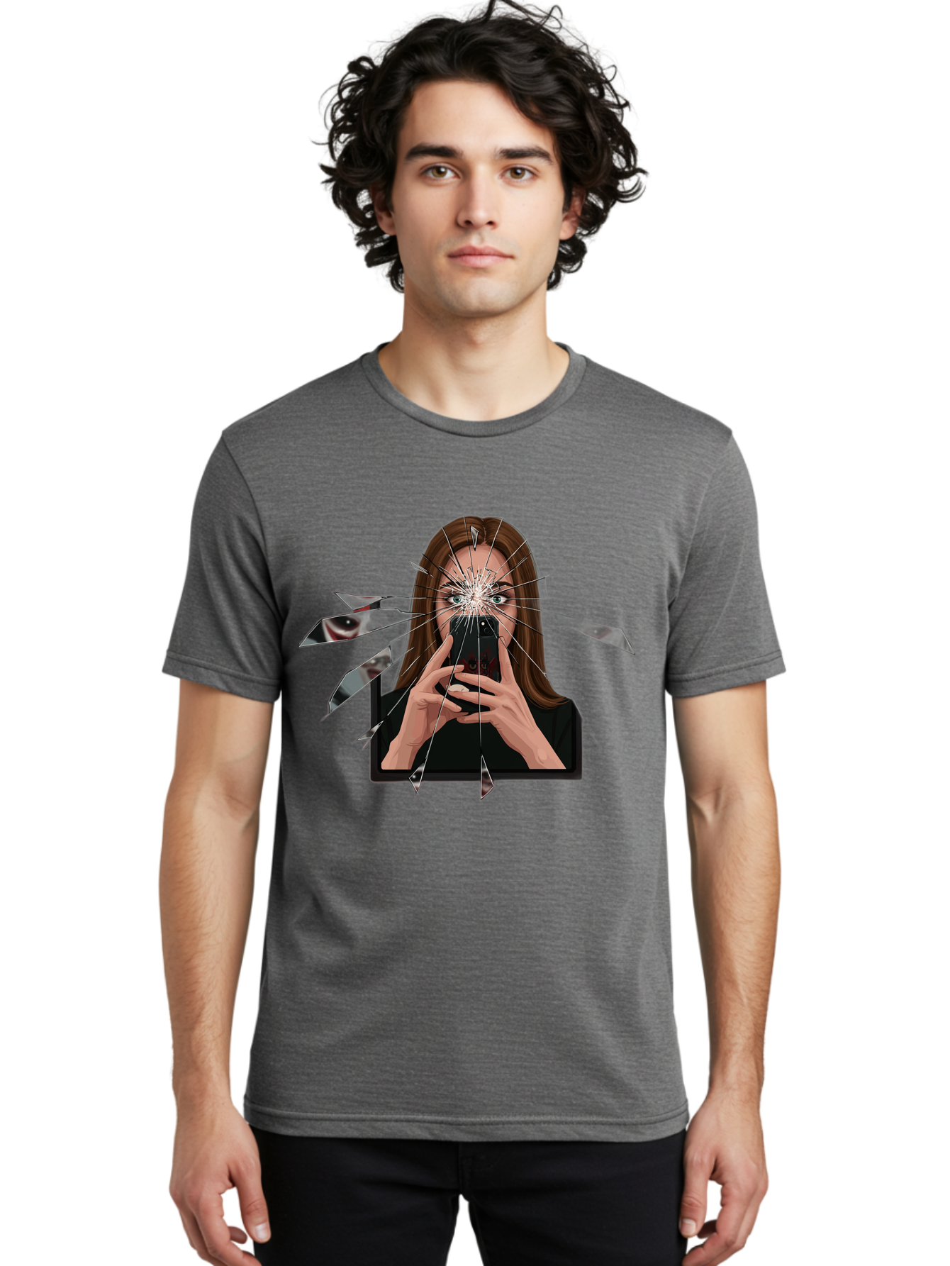 Shattered-Screen Men'S Graphic Tee, 100% Cotton, Comfortable Casual Summer Wear, Machine Washable, Vintage Camera, Old Camera, Antique Camera, Black Camera, Classic Photography, Photography Equipment, Nostalgic Device, Film Camera, Camera Art Bao855 16
