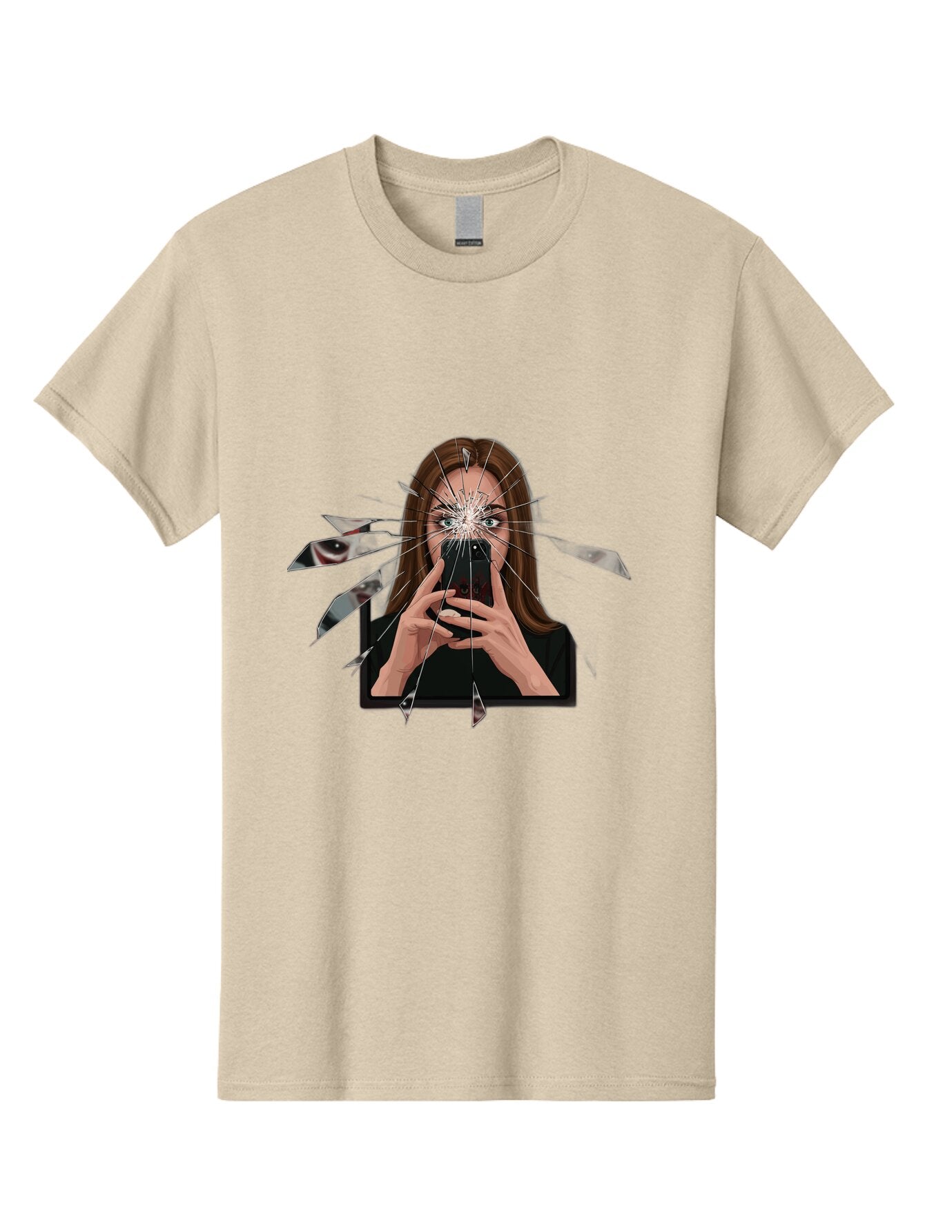 Shattered-Screen Men'S Graphic Tee, 100% Cotton, Comfortable Casual Summer Wear, Machine Washable, Vintage Camera, Old Camera, Antique Camera, Black Camera, Classic Photography, Photography Equipment, Nostalgic Device, Film Camera, Camera Art Bao855