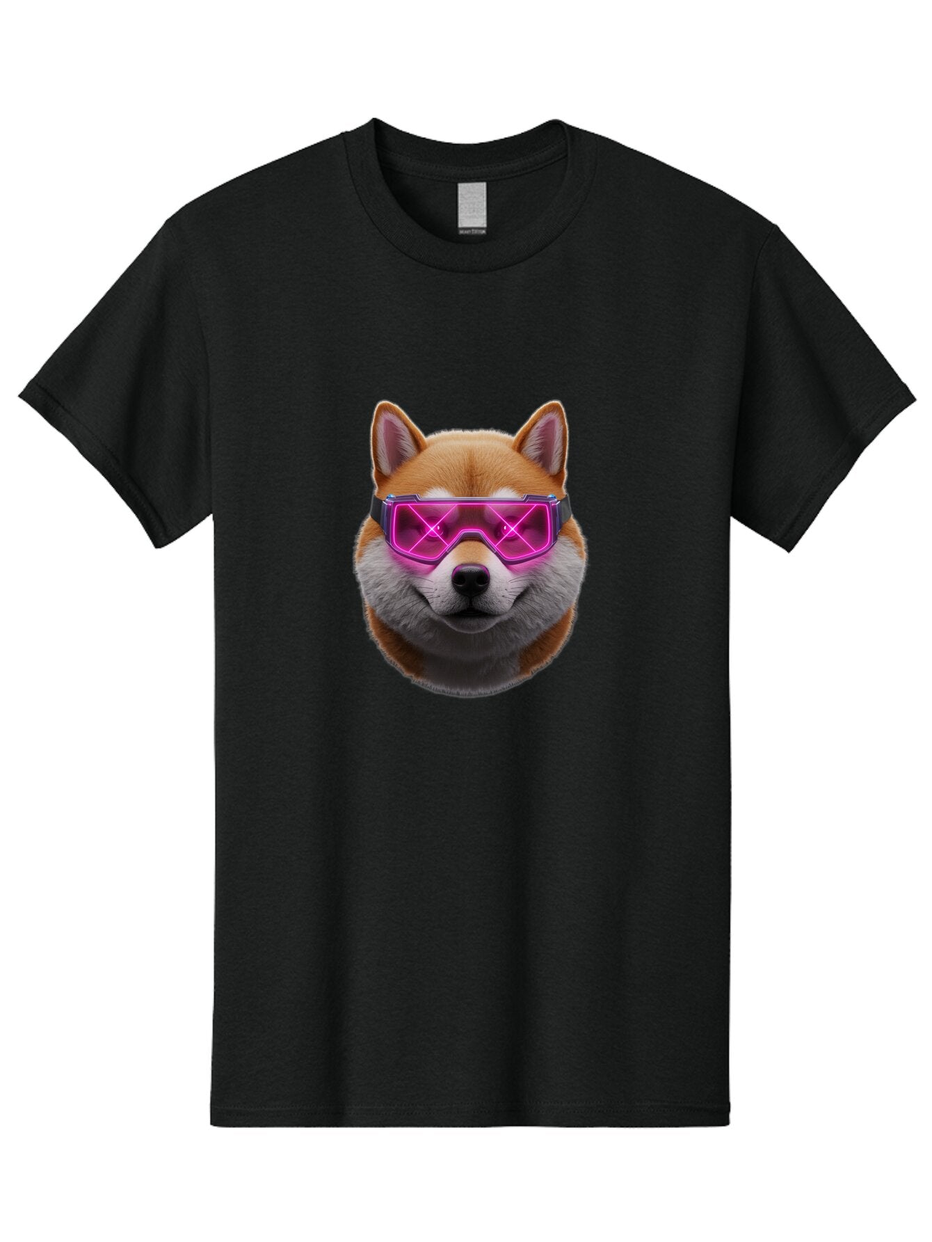 Shiba-Inu-With-Neon-Glasses Men'S Graphic Tee, 100% Cotton, Comfortable Casual Summer Wear, Machine Washable, Vintage Camera, Old Camera, Antique Camera, Black Camera, Classic Photography, Photography Equipment, Nostalgic Device, Film Camera, Bao865 5