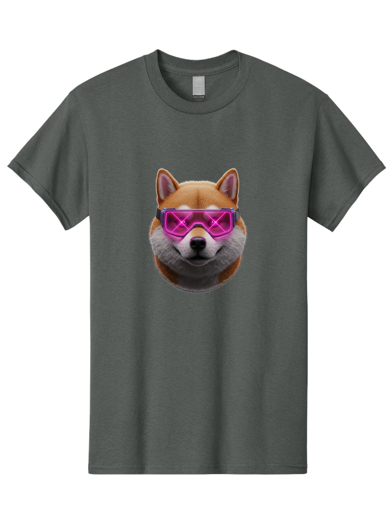Shiba-Inu-With-Neon-Glasses Men'S Graphic Tee, 100% Cotton, Comfortable Casual Summer Wear, Machine Washable, Vintage Camera, Old Camera, Antique Camera, Black Camera, Classic Photography, Photography Equipment, Nostalgic Device, Film Camera, Bao865 3