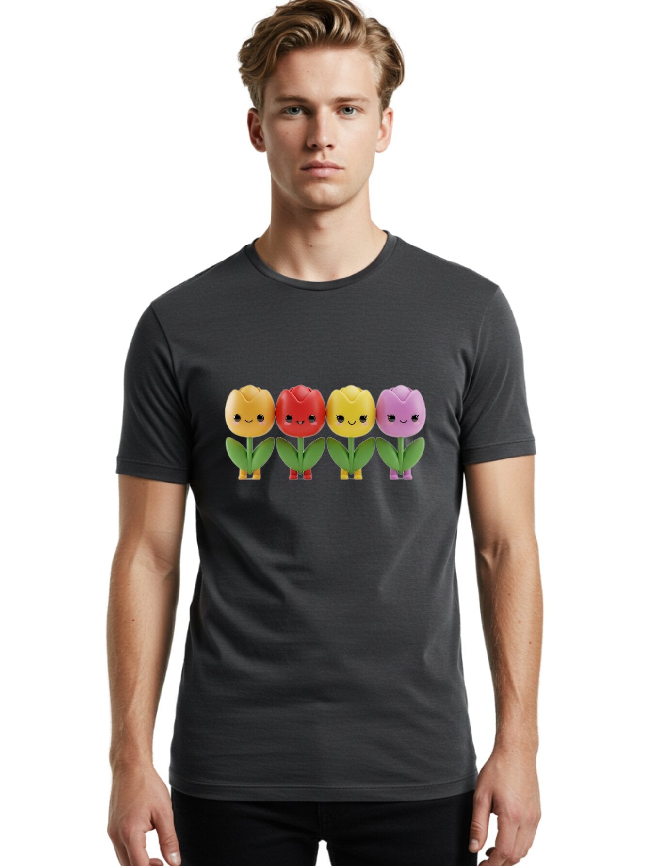 Shopkins-Tulips Men'S Graphic Tee, 100% Cotton, Comfortable Casual Summer Wear, Machine Washable, Vintage Camera, Old Camera, Antique Camera, Black Camera, Classic Photography, Photography Equipment, Nostalgic Device, Film Camera, Camera Art Bao869 17