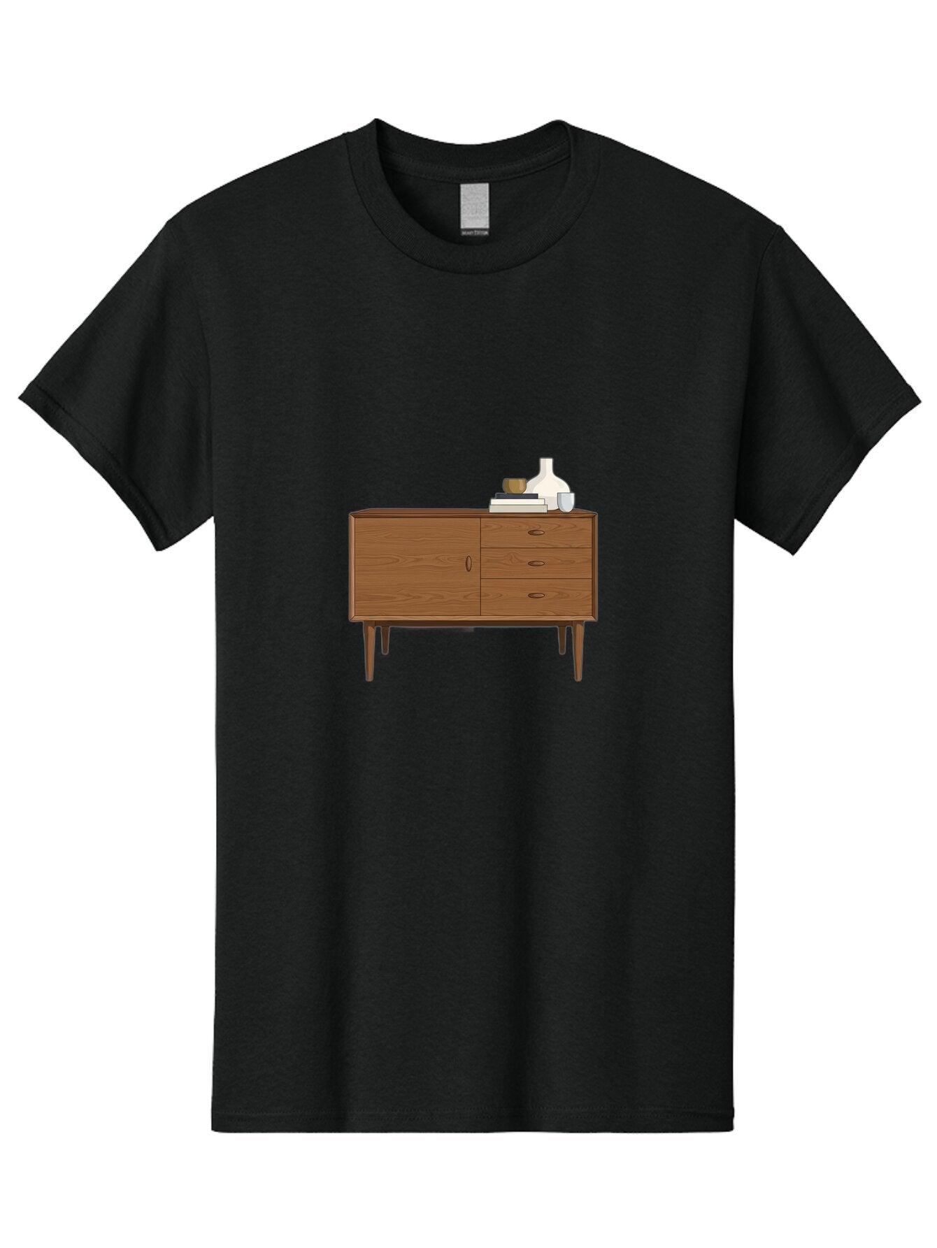 Sideboard-With-Decor Men'S Graphic Tee, 100% Cotton, Comfortable Casual Summer Wear, Machine Washable, Vintage Camera, Old Camera, Antique Camera, Black Camera, Classic Photography, Photography Equipment, Nostalgic Device, Film Camera, Bao871