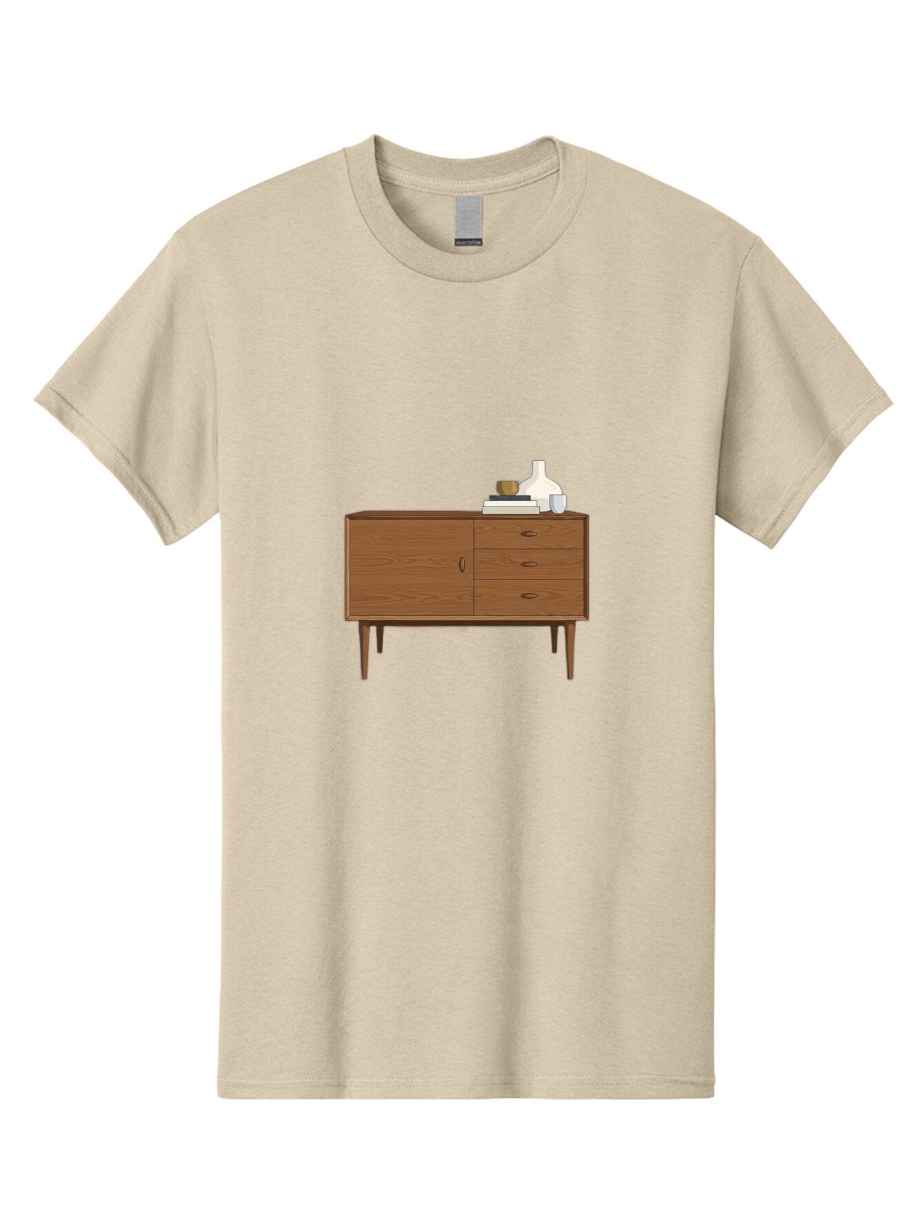 Sideboard-With-Decor Men'S Graphic Tee, 100% Cotton, Comfortable Casual Summer Wear, Machine Washable, Vintage Camera, Old Camera, Antique Camera, Black Camera, Classic Photography, Photography Equipment, Nostalgic Device, Film Camera, Bao871