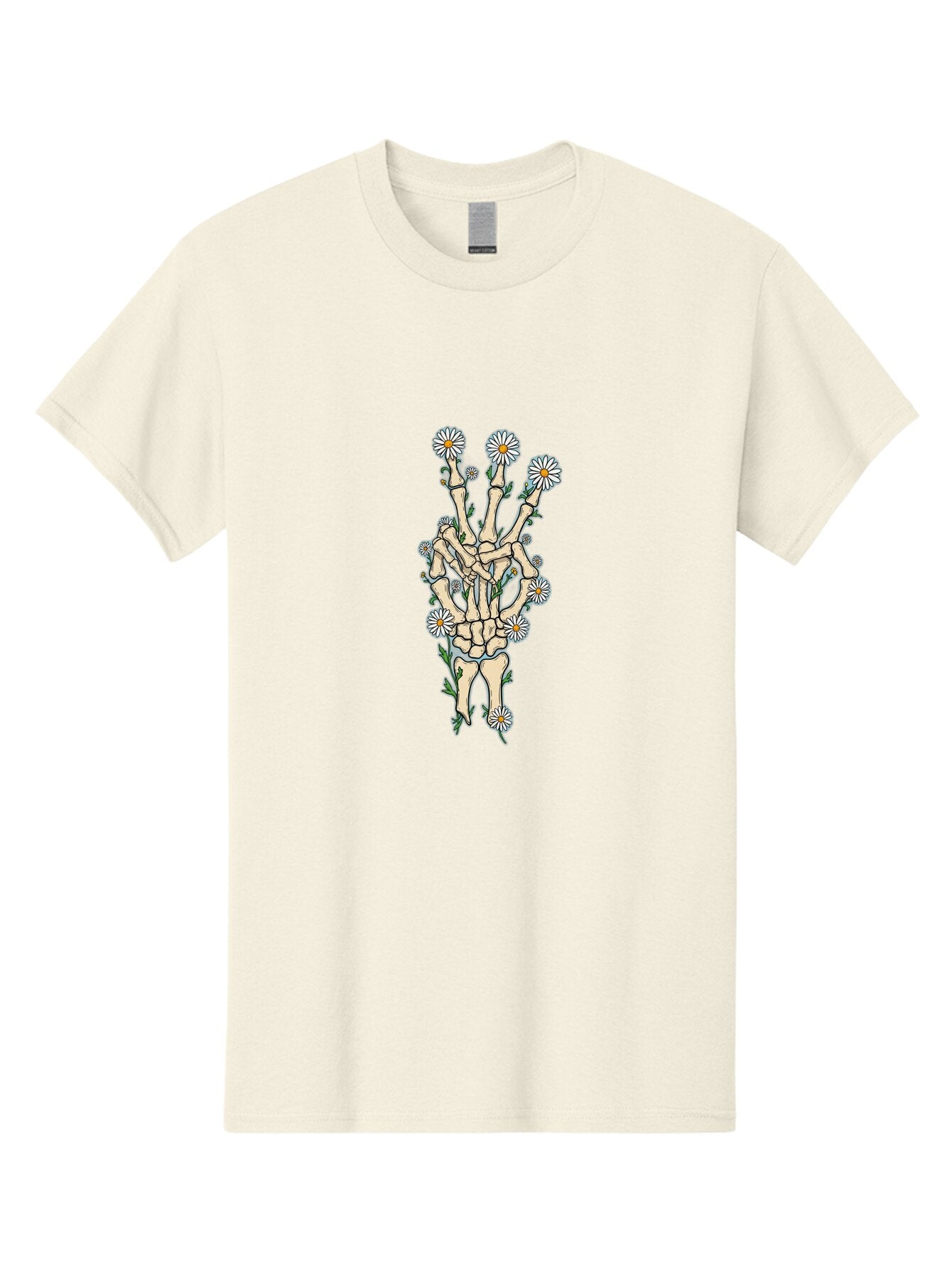 Skeleton-Hand-With-Daisies-1 Men'S Graphic Tee, 100% Cotton, Comfortable Casual Summer Wear, Machine Washable, Vintage Camera, Old Camera, Antique Camera, Black Camera, Classic Photography, Photography Equipment, Nostalgic Device, Film Camera, Bao875 8