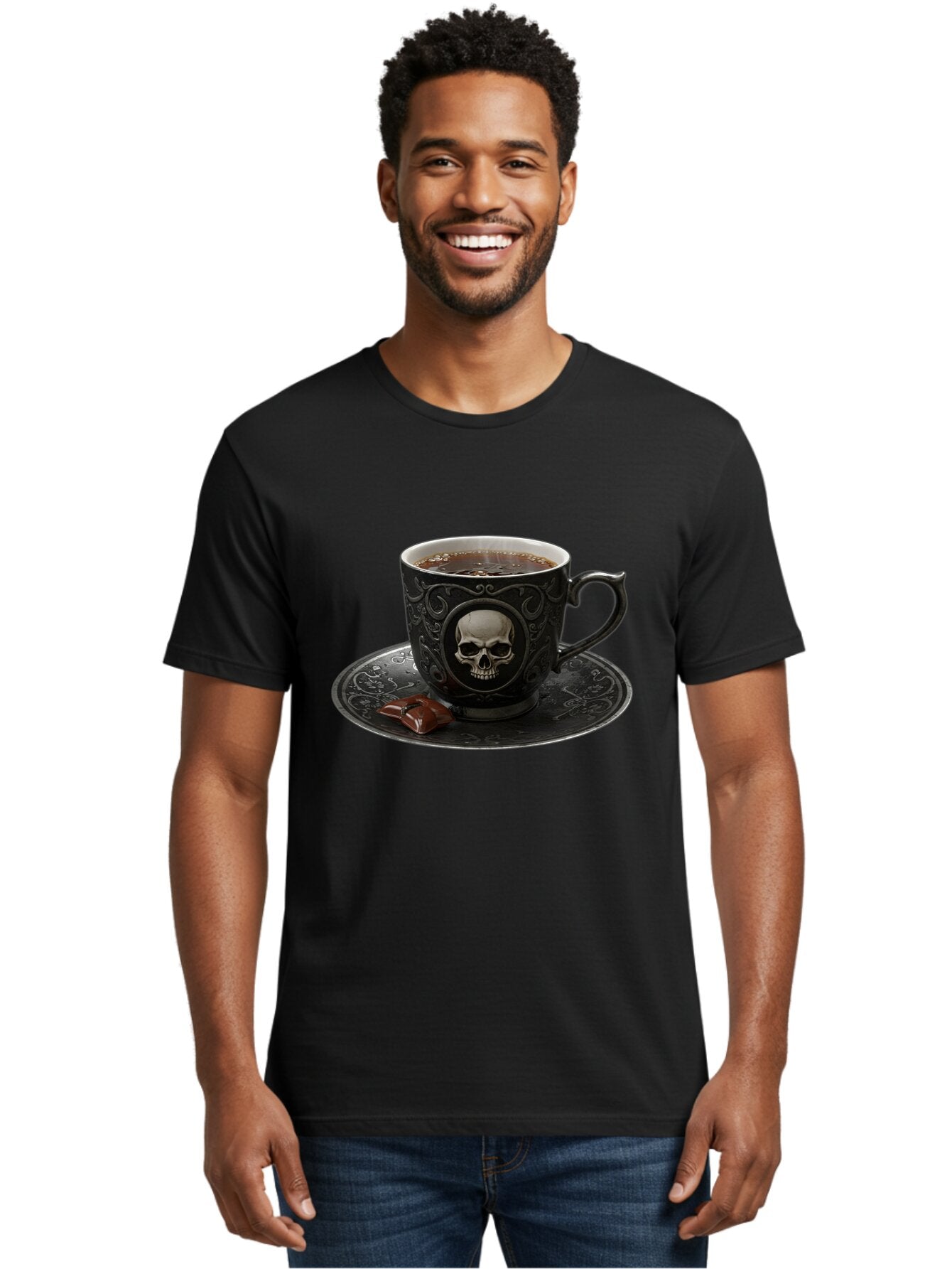 Skull-Cup Men'S Graphic Tee, 100% Cotton, Comfortable Casual Summer Wear, Machine Washable, Vintage Camera, Old Camera, Antique Camera, Black Camera, Classic Photography, Photography Equipment, Nostalgic Device, Film Camera, Camera Art Bao881 23