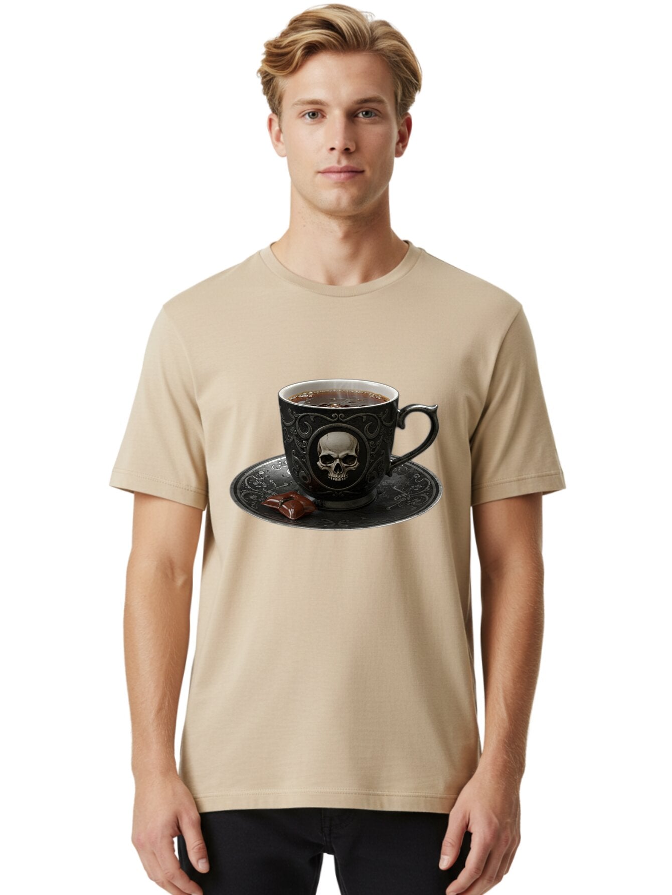 Skull-Cup Men'S Graphic Tee, 100% Cotton, Comfortable Casual Summer Wear, Machine Washable, Vintage Camera, Old Camera, Antique Camera, Black Camera, Classic Photography, Photography Equipment, Nostalgic Device, Film Camera, Camera Art Bao881 22