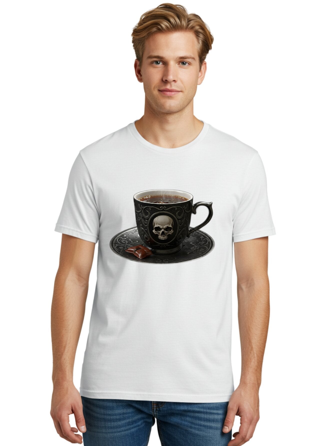 Skull-Cup Men'S Graphic Tee, 100% Cotton, Comfortable Casual Summer Wear, Machine Washable, Vintage Camera, Old Camera, Antique Camera, Black Camera, Classic Photography, Photography Equipment, Nostalgic Device, Film Camera, Camera Art Bao881 18